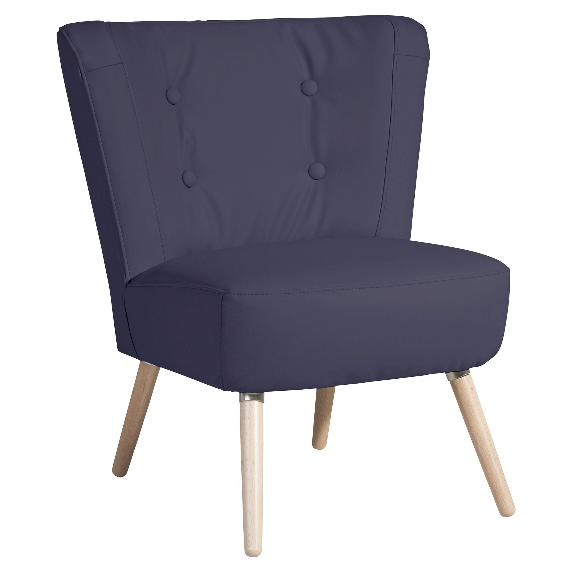 Kessel verarbeitet,bequemer / dunkelblau 22397 Kostenlosem Sitz Versand, inkl. 58 Sessel Buche (Sparpreis Sessel natur Kassi hochwertig Kunstleder Bezug 1-St), aufm