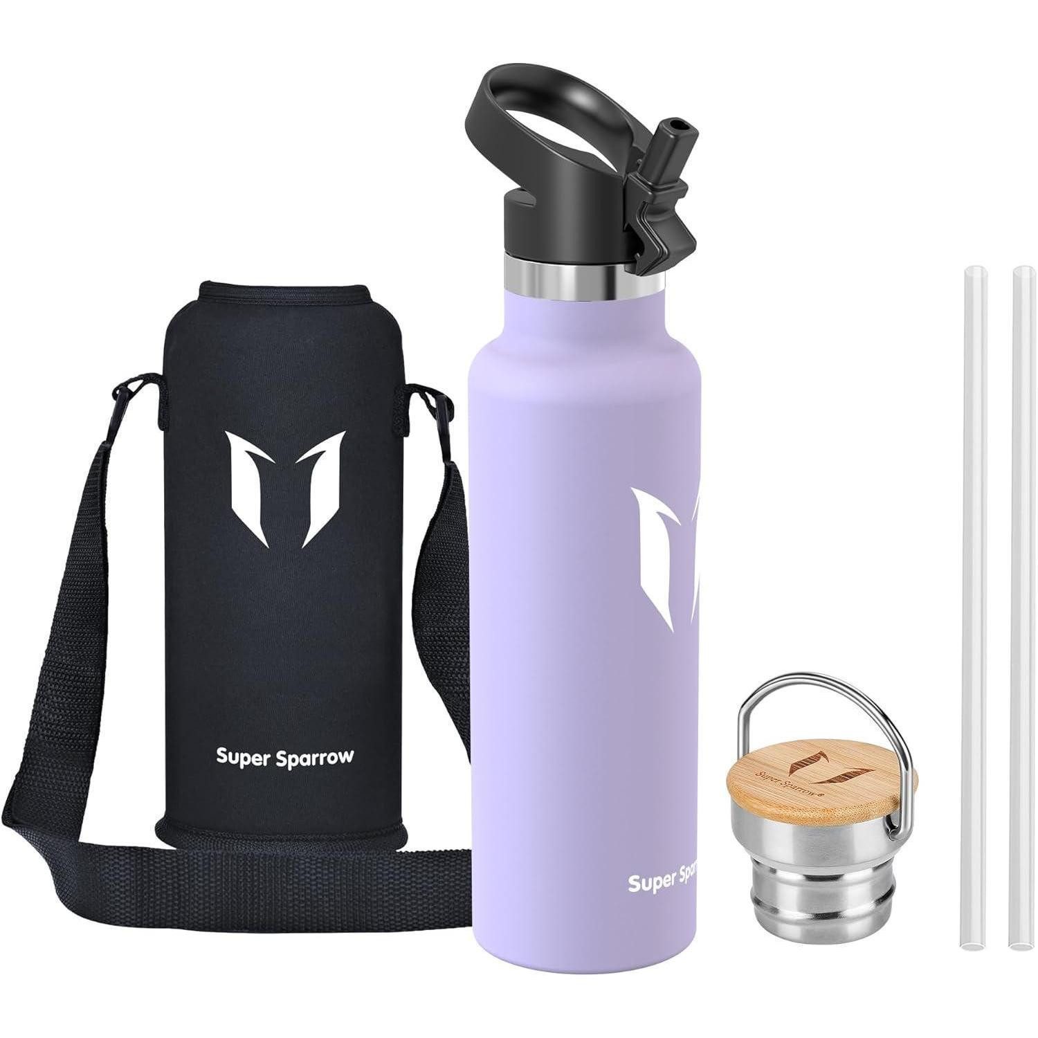 LuxusKollektion Thermoflasche Trinkflasche Edelstahl Auslaufsicher Thermoskanne 620 ml Lavendel