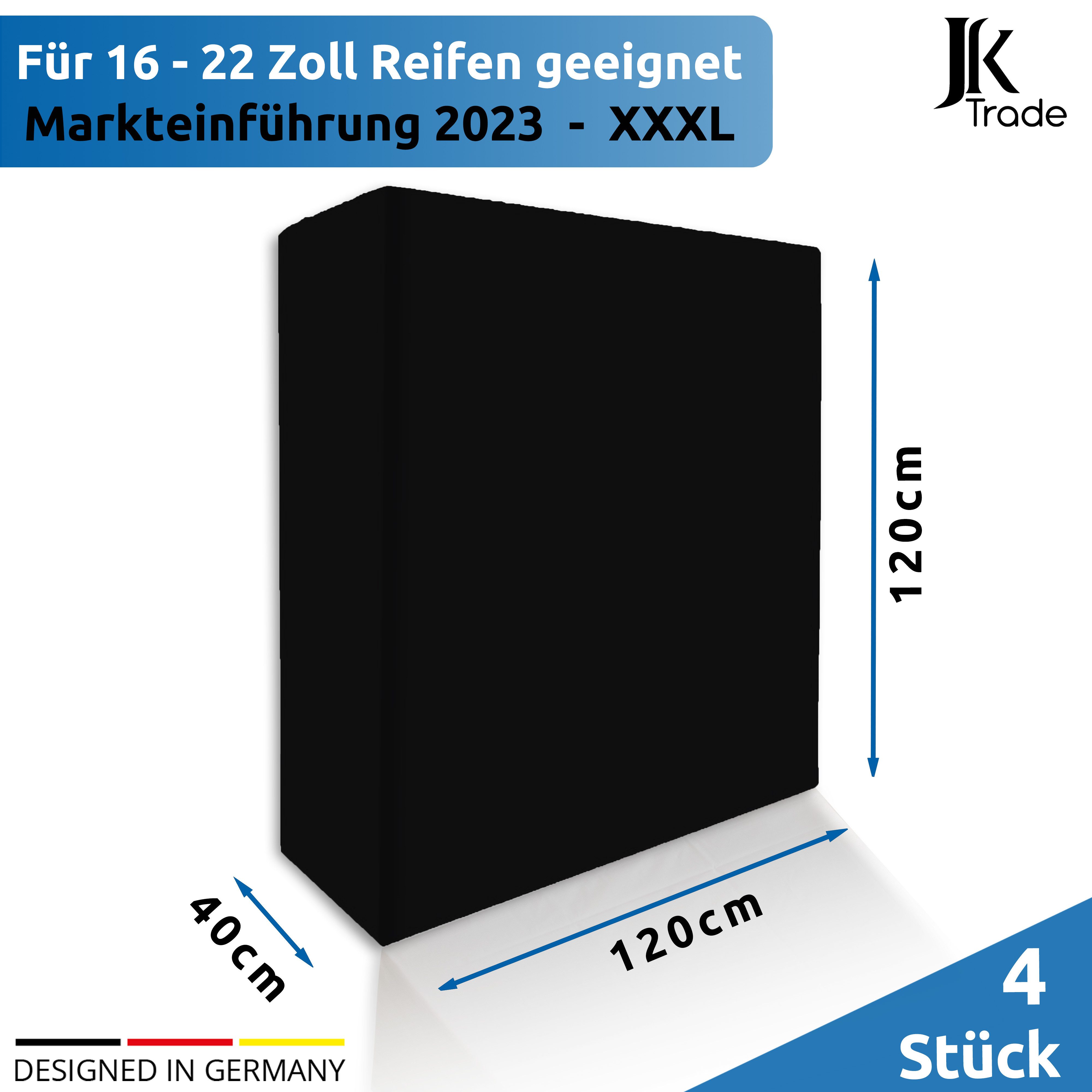 JK Trade Reifentasche - Reifentüten extra stabil, Felgentasche (4´er Pack, Schwarz, Weiß, Grau), hochwertiger LDPE-Kunststoff, Reifensäcke für Sommer- & Winterr – Bild 2 von 5