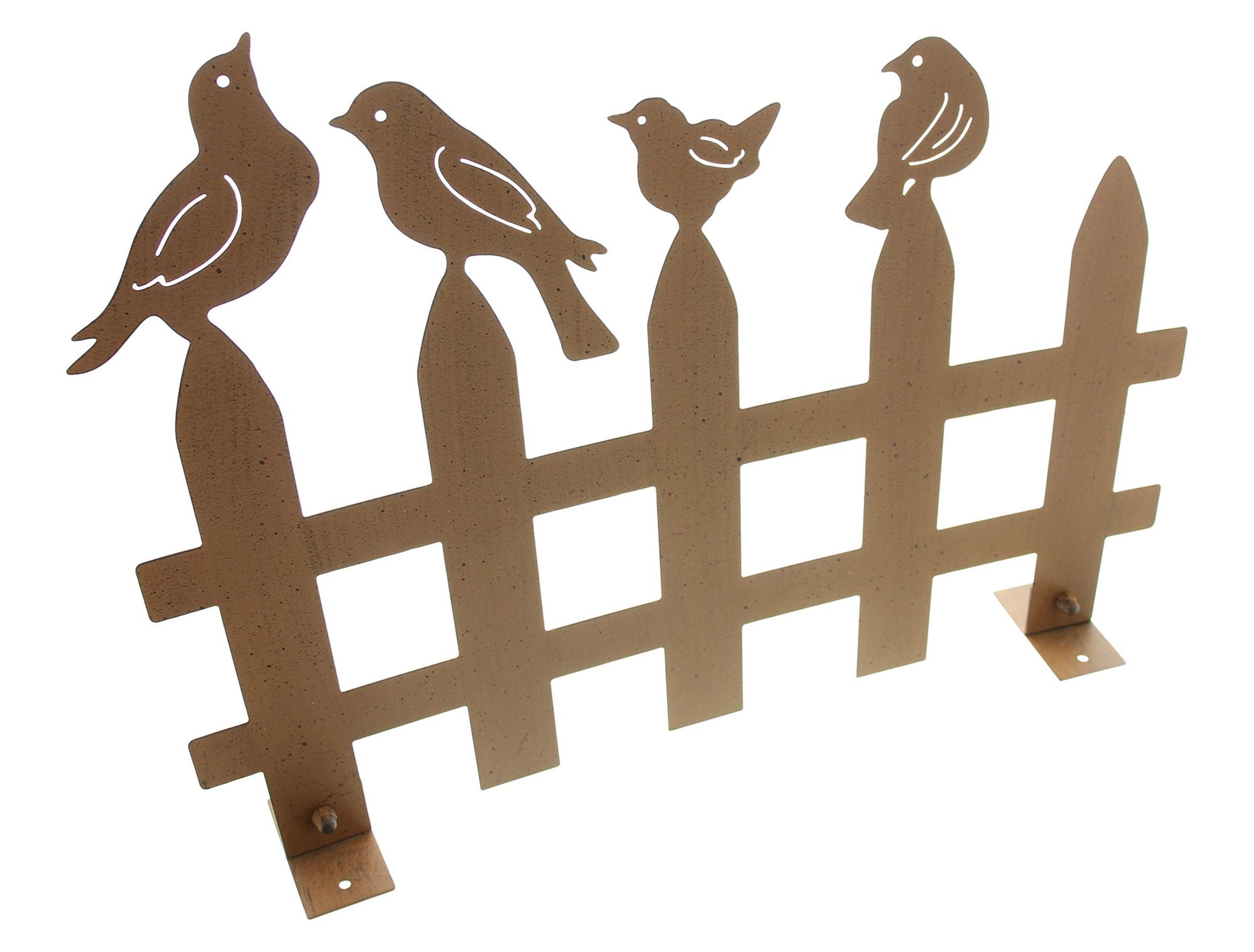 Frank Flechtwaren Gartenzaun Dekozaun Vögel Metall günstig online kaufen