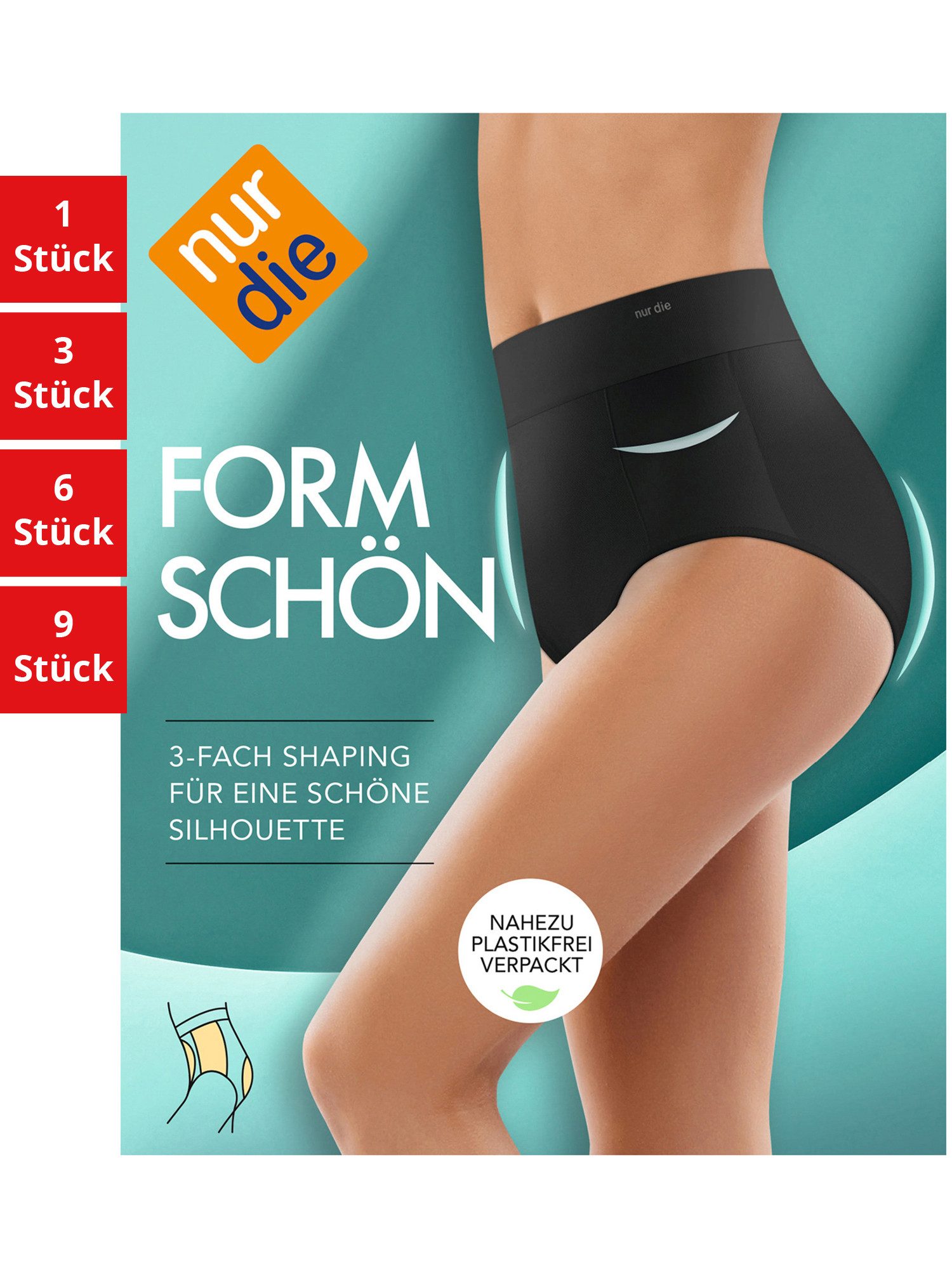 Nur Die Maxislip Formschön Damen (1er/3er/6er/9er Pack, 1-St) Maxi-slip unterhose unterwäsche