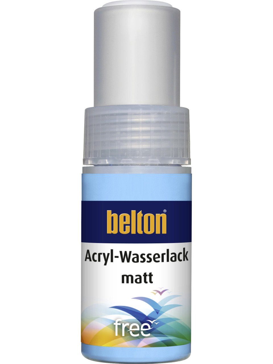 belton Acryl-Buntlack belton free Lackstift 9 ml reinweiß matt RAL 9010