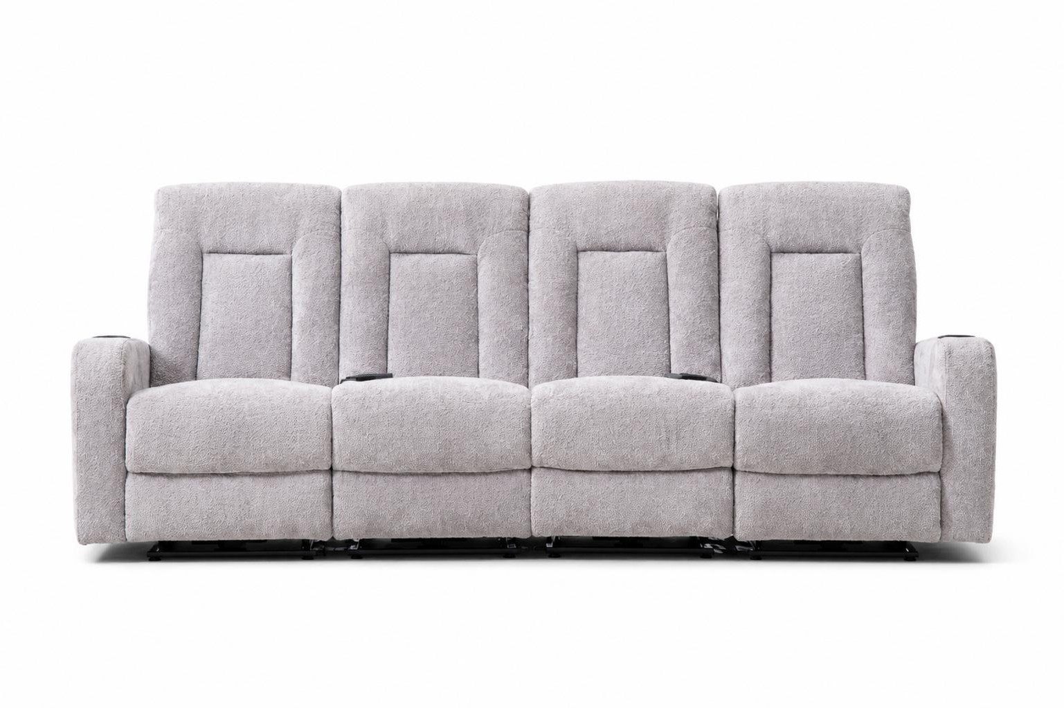 Xlmoebel 4-Sitzer Bequemes 4-Sitzer-Kinosofa mit Stoffbezug und Relaxfunktion, Kinosessel 1 Teile, Made in Europa