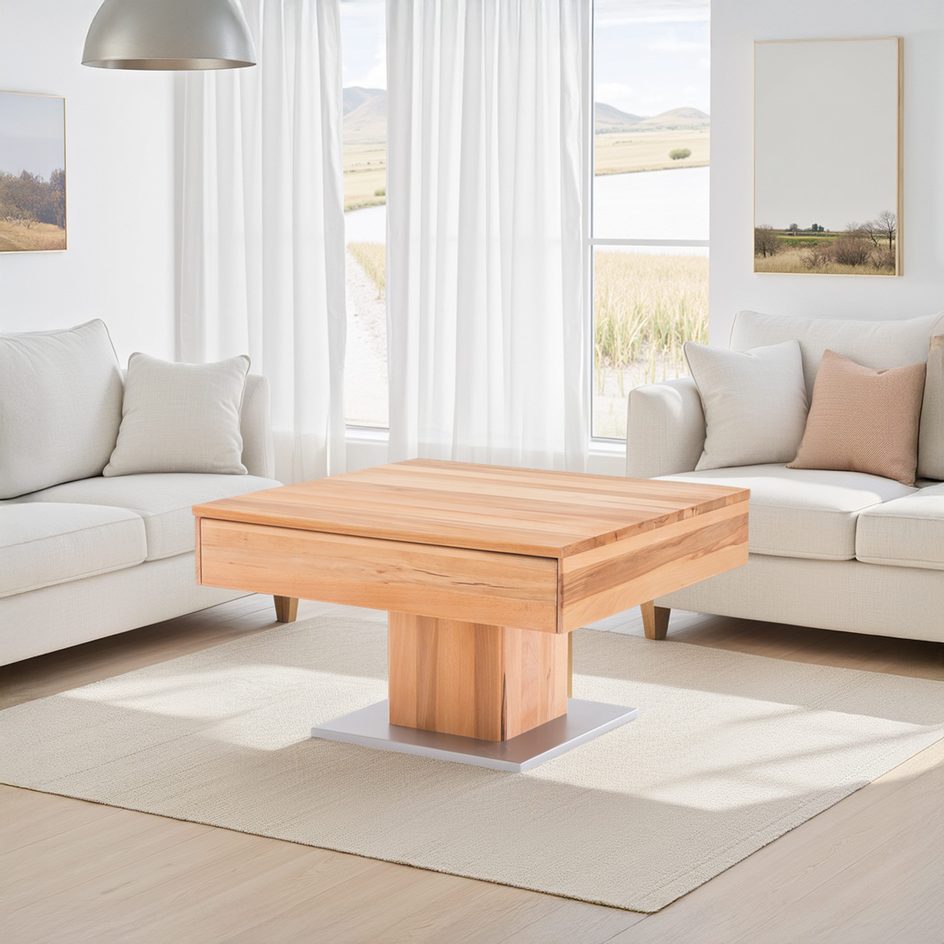 WOODLIVE Couchtisch Couchtisch Alan, Kernbuche geölt günstig online kaufen