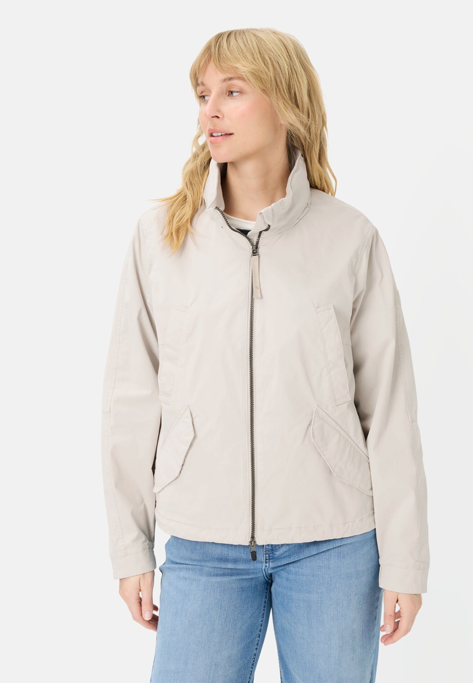 camel active Outdoorjacke Jacke mit ausrollbarer Kapuze Langarm