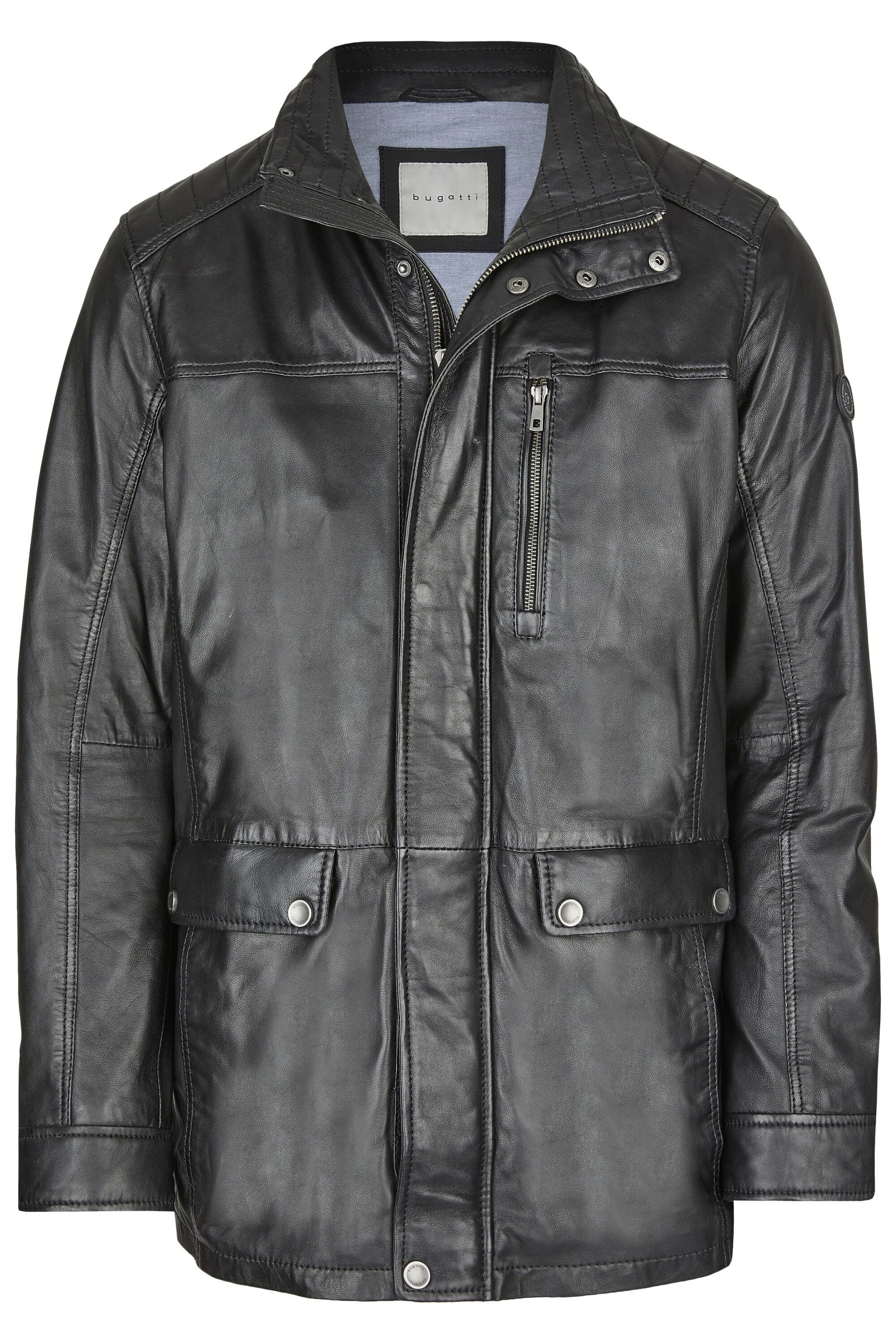 bugatti Lederjacke BUANTONIO (1-St) mit Steppungen und Ziernähten günstig online kaufen