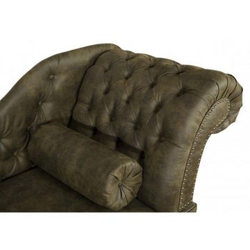 JVmoebel Chaiselongue Chaiselongues Chesterfield Pako Liege Leder Relax Vintage Retro, Made in Europe