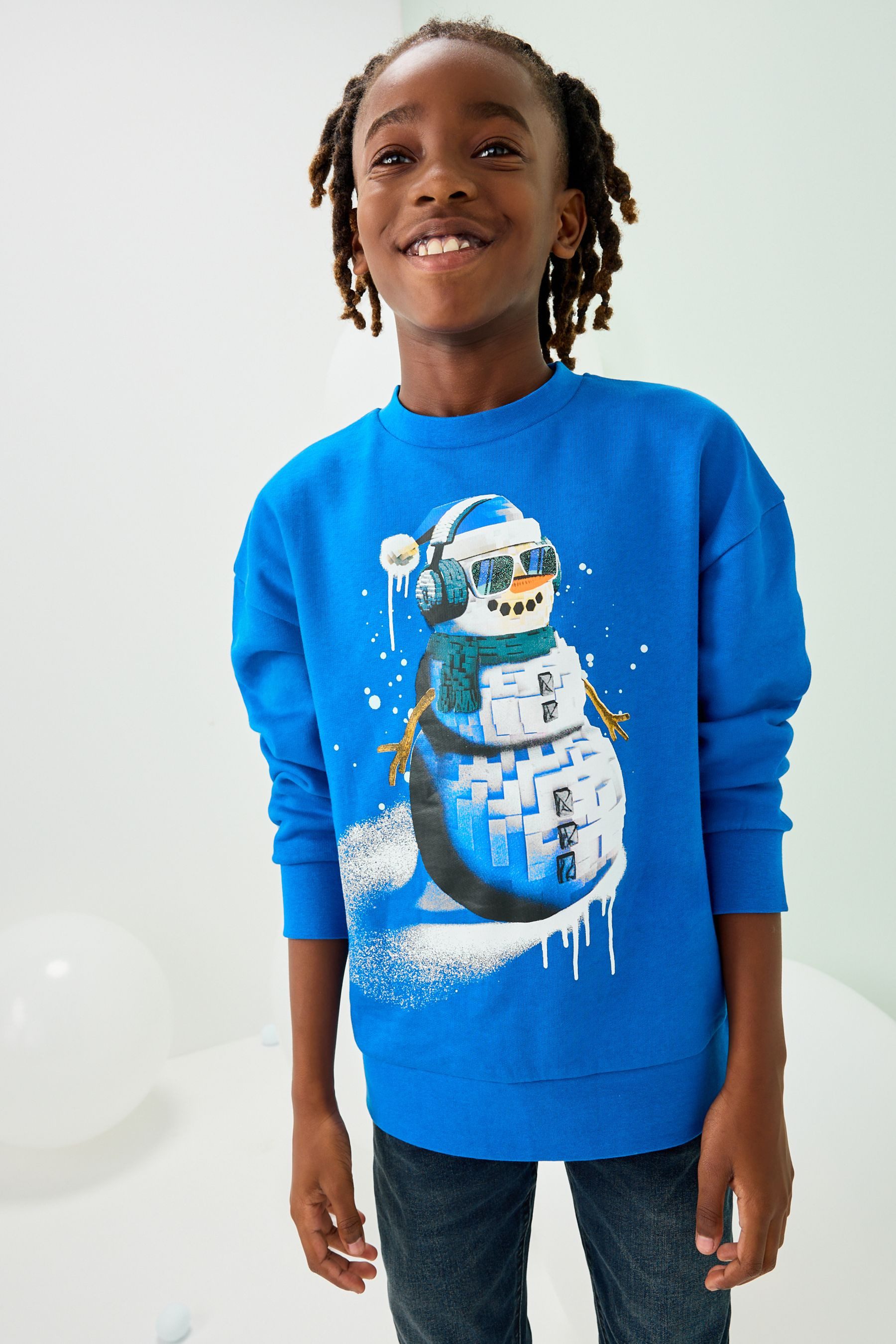 Next Sweater Sweatshirt mit weihnachtlichem Motiv (1-tlg)
