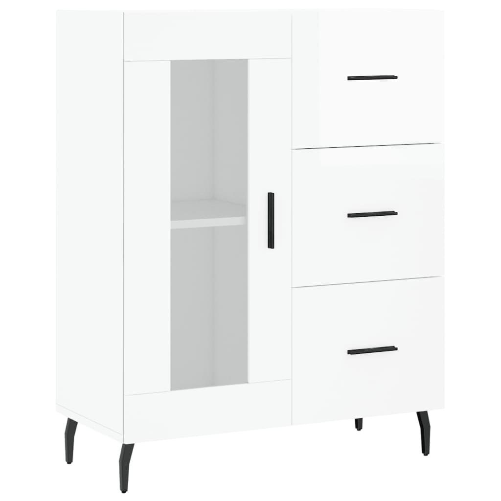 vidaXL Sideboard Sideboard Hochglanz-Weiß 69,5x34x90 cm Holzwerkstoff (1 St)