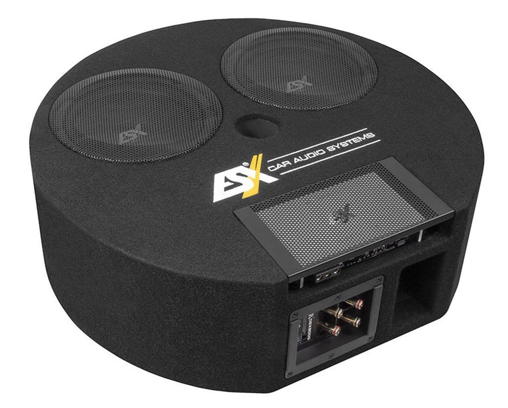 ESX DBX800Q 2x20 cm Dual-Bassreflex-System Reserveradmulde Auto-Subwoofer (400 W, max.: W 20 cm)