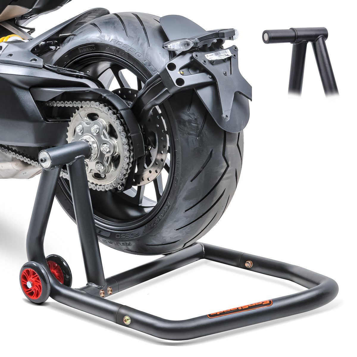 ConStands Motorradheber Einarm Montageständer für Ducati Panigale V4 / S 18-24 One-POM schwarz