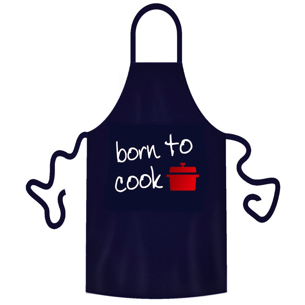 teprovo Grillschürze Herren Kochschürze Schürze 116cm Dunkelblau born to co günstig online kaufen