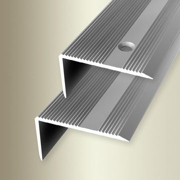 PROVISTON Winkelprofil Aluminium, 40 x 1000 mm, Silber, Treppenkanten- & Winkelprofile