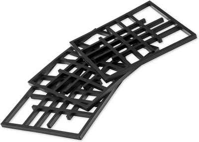 OISHII Topfuntersetzer Heatmaster+ Square, Set, 3-tlg., hitzebeständig bis 230°, viereckig, schwarz