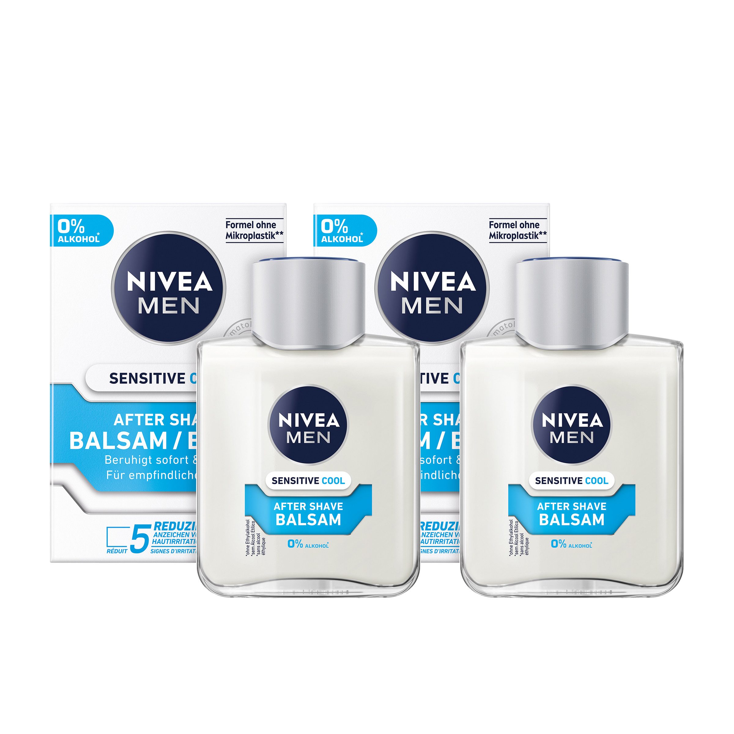 After Shave Lotion Sensitive Cool Balsam mild erfrischend 0% Alkohol 2x 100ml