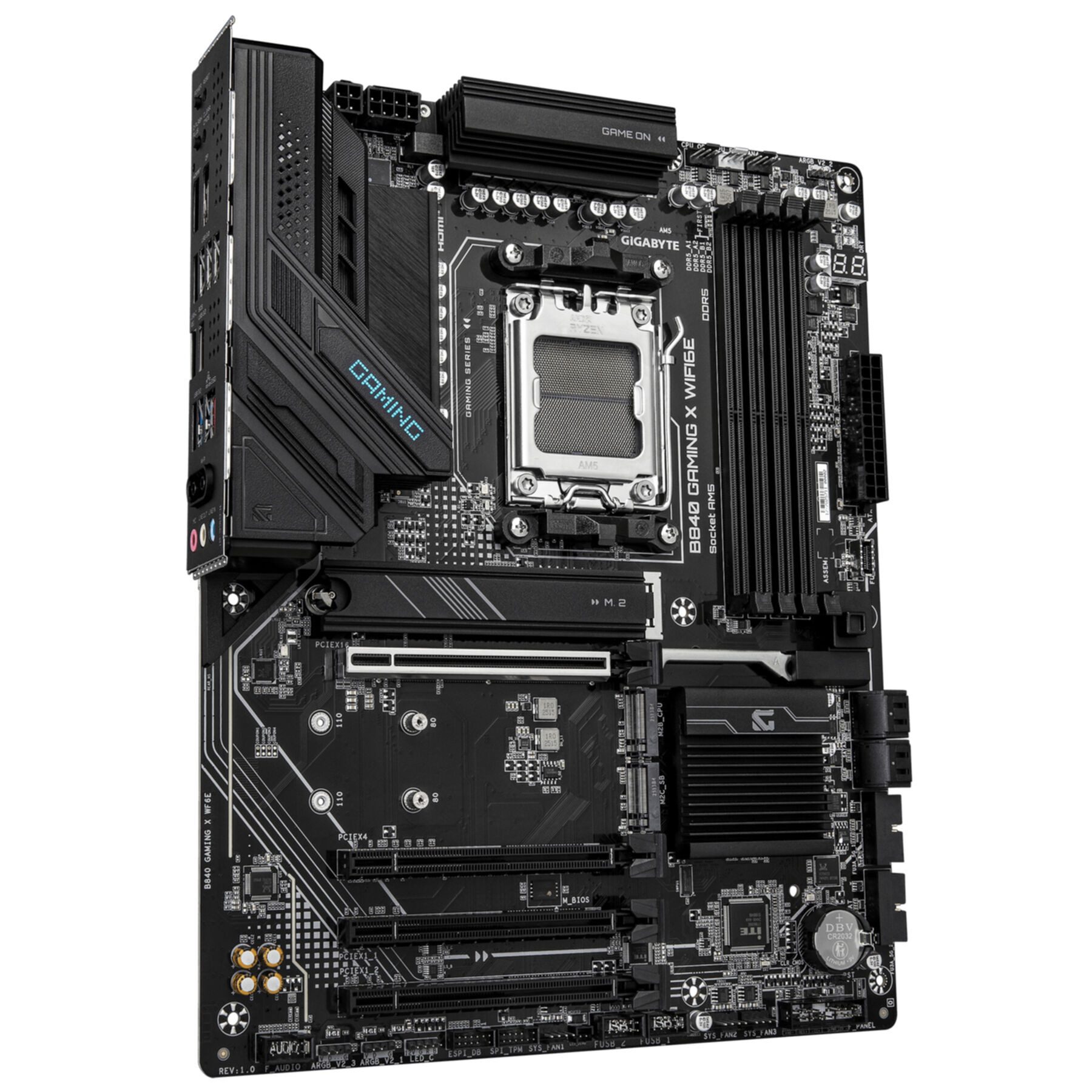 Gigabyte B840 GAMING X WIFI6E Mainboard - AMD Ryzen 9000 Prozessoren, 12+2+2 Ph Mainboard