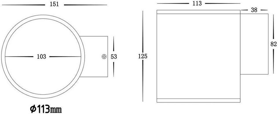 Havit Lighting LED Wandleuchte PORTER, LED fest integriert, Warmweiß