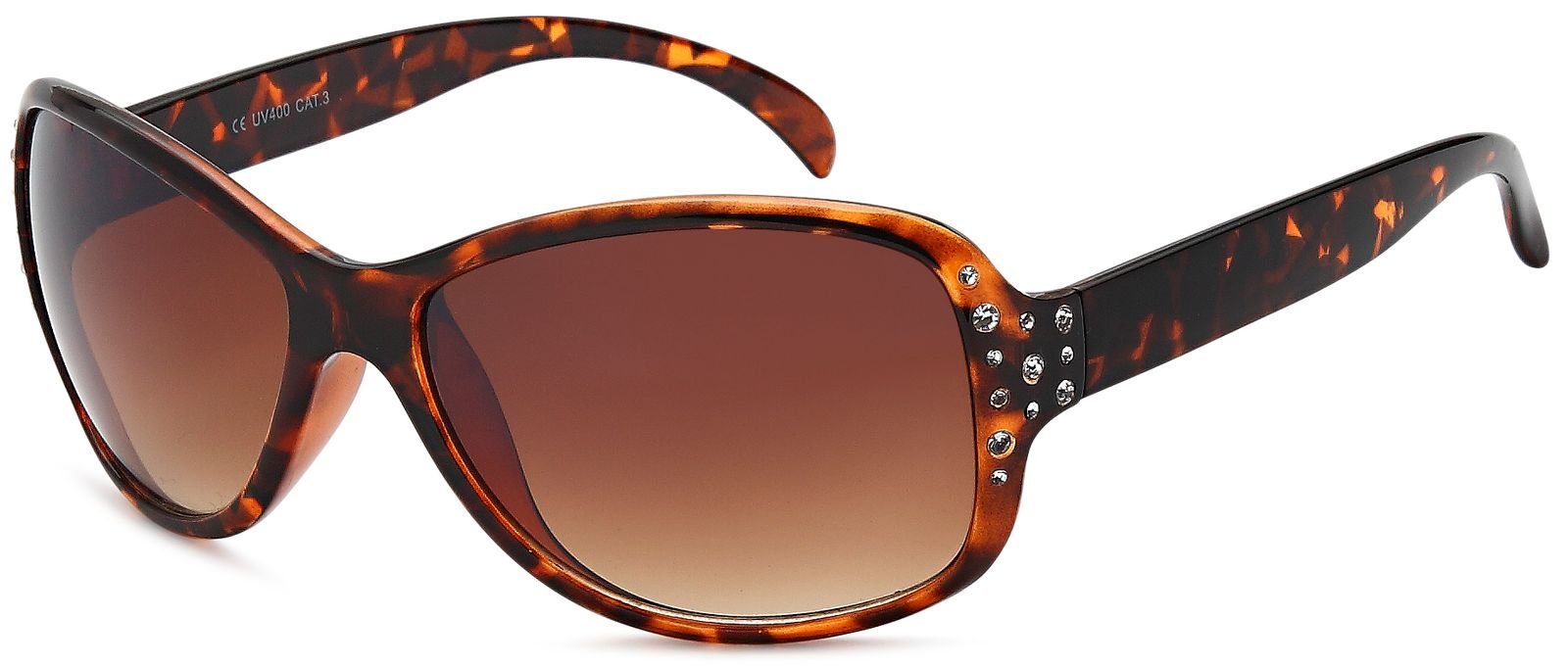 Sonnenbrille Sonnenbrille Schmetterlingsform mit Strass