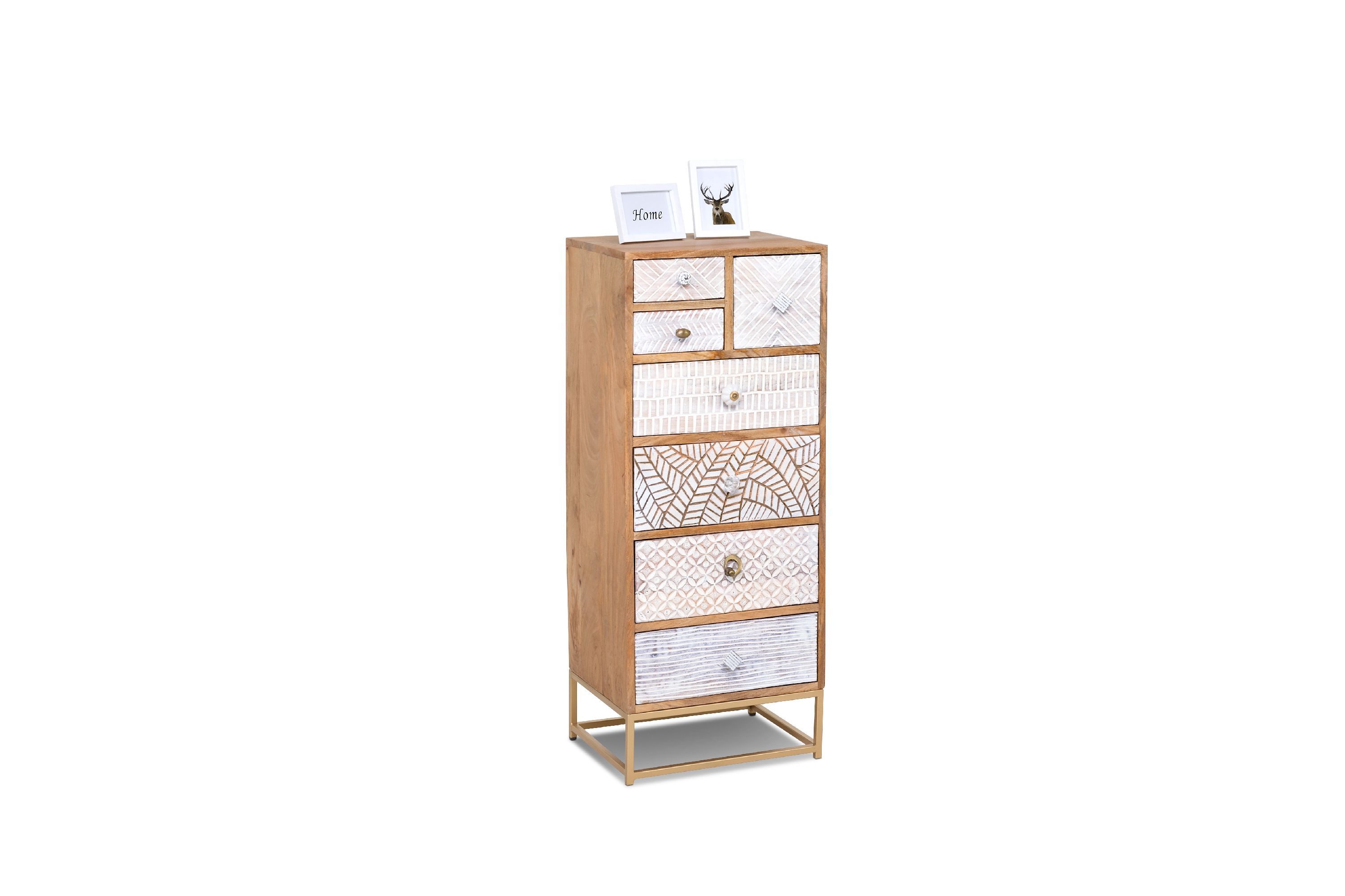 SANSIBAR LIVING Kommode Kommode SANSIBAR AMRUM BHT 45x110x35 cm braun Sideboard Bürokommode