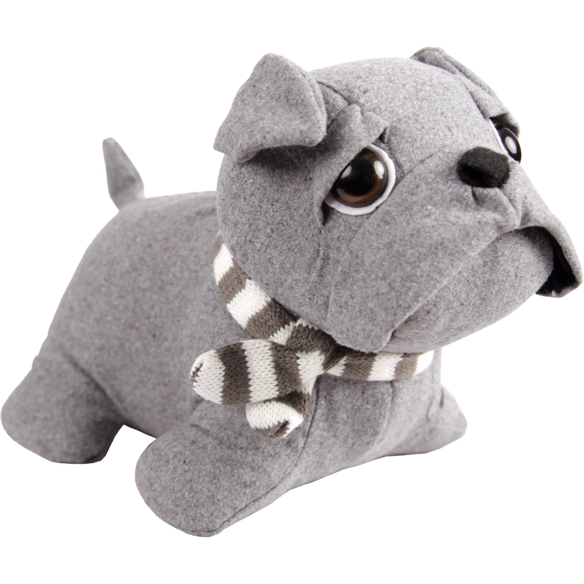 Bestlivings Türstopper Tier-Design aus Stoff, Grau (Mops), 25x20 cm, Füllung 60% Polyester/40% Sand (1kg) von BESTLIVINGS