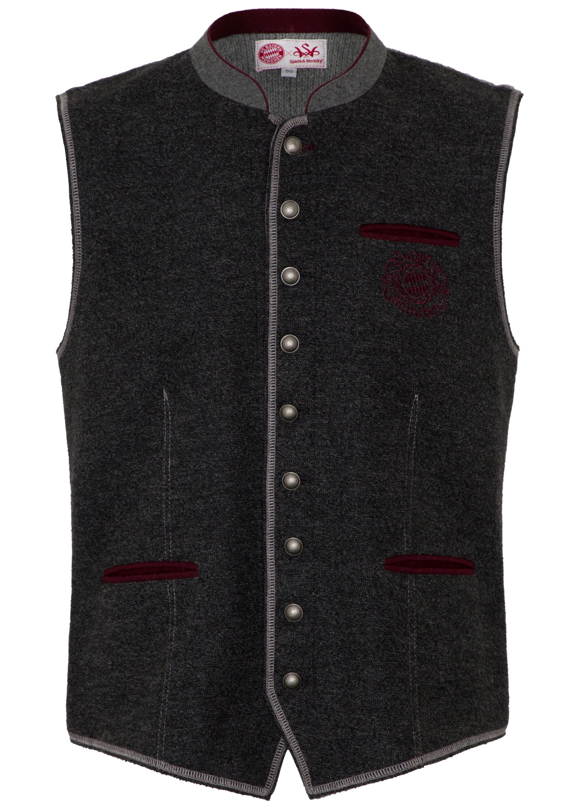 Spieth & Wensky Trachtenweste FCB - Erock (1-tlg) mit FCB-Stickerei günstig online kaufen