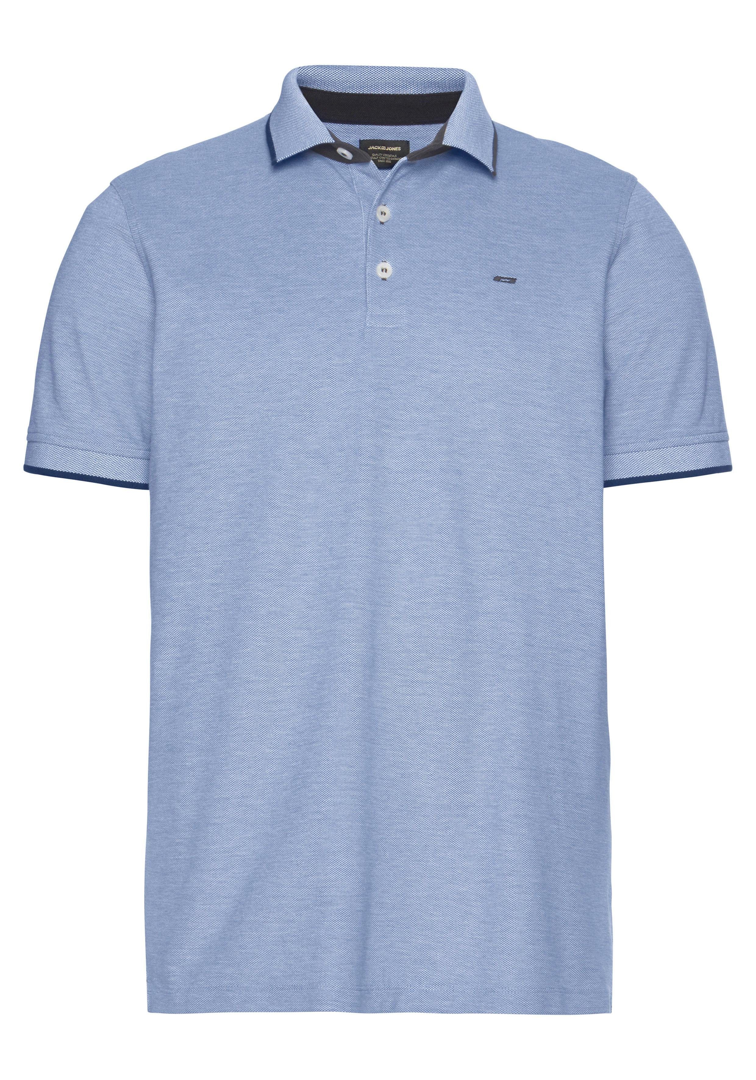 Poloshirt JJEPAULOS Poloshirt mit klassischem Kragen und figurbetonter Form