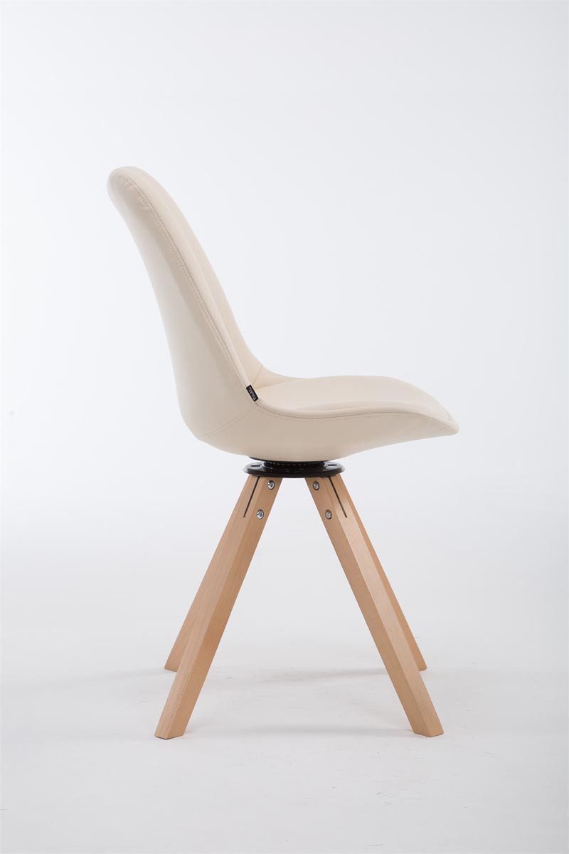 furnicato Besucherstuhl Calais 84x48x56 cm Creme (1 St)