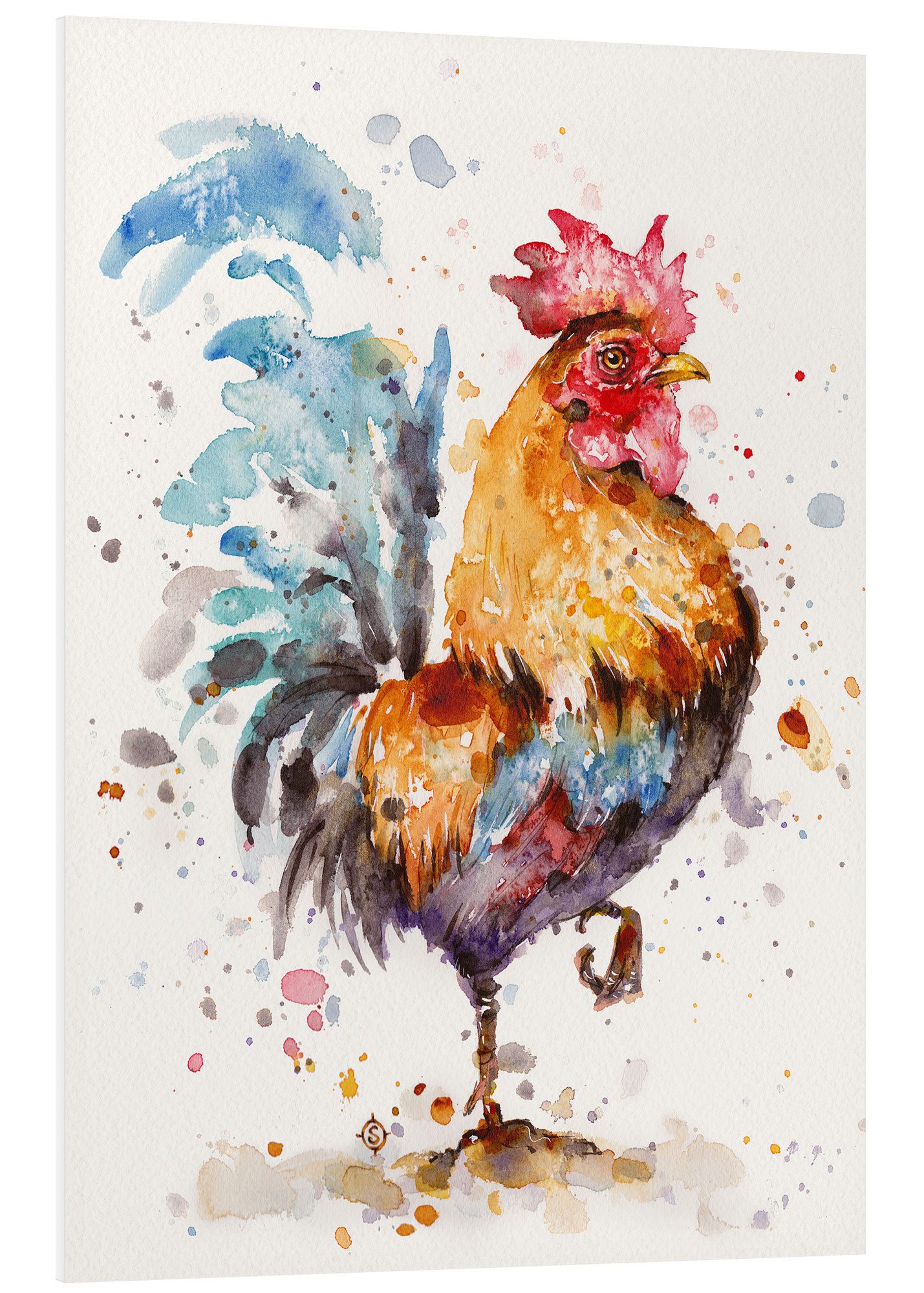 Posterlounge Wandbild Stolzer Hahn, Sillier Than Sally, erhältlich als Poster, Leinwandbild, Wandsticker oder Acrylglasbild