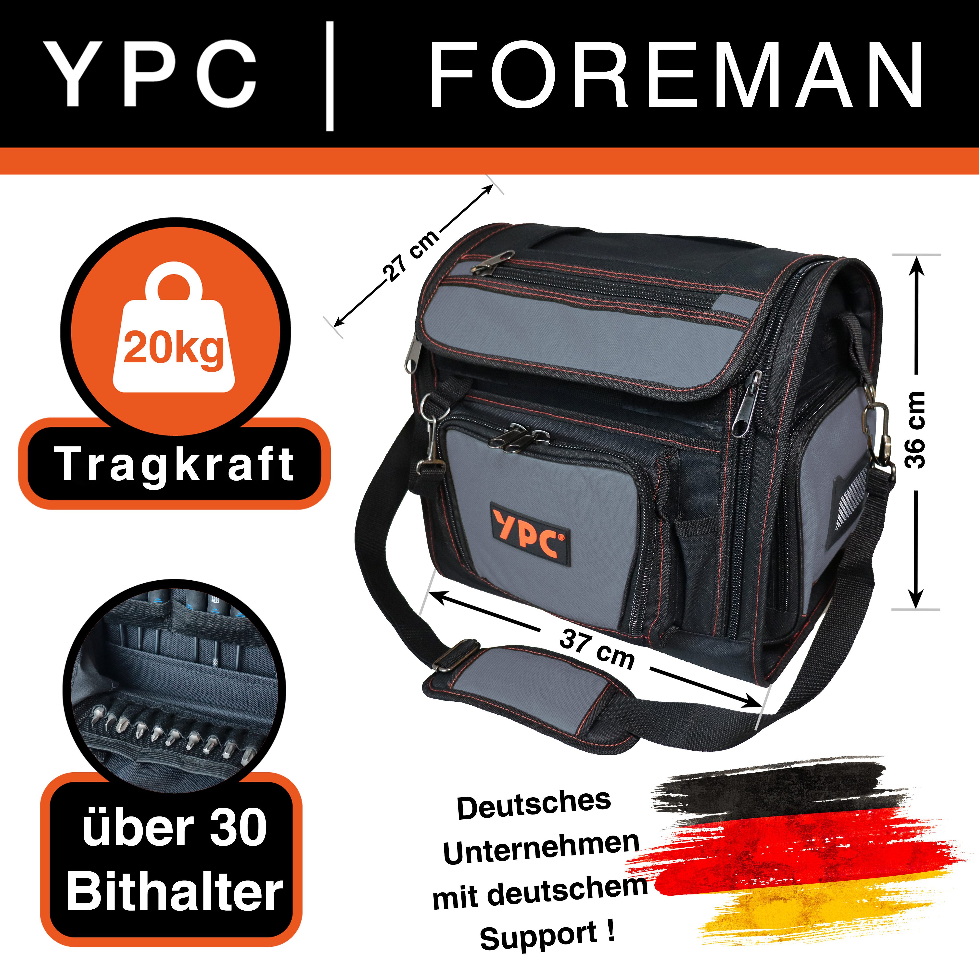YPC Werkzeugtasche Foreman Werkzeugtasche XL, Tragbar