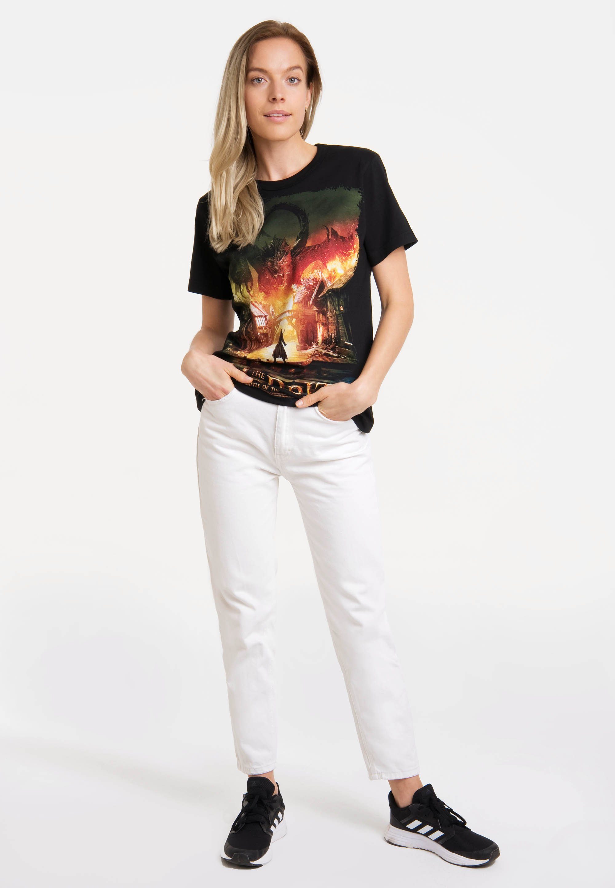 LOGOSHIRT T-Shirt Hobbit - Battle Of The Five Armies mit lizenziertem Print