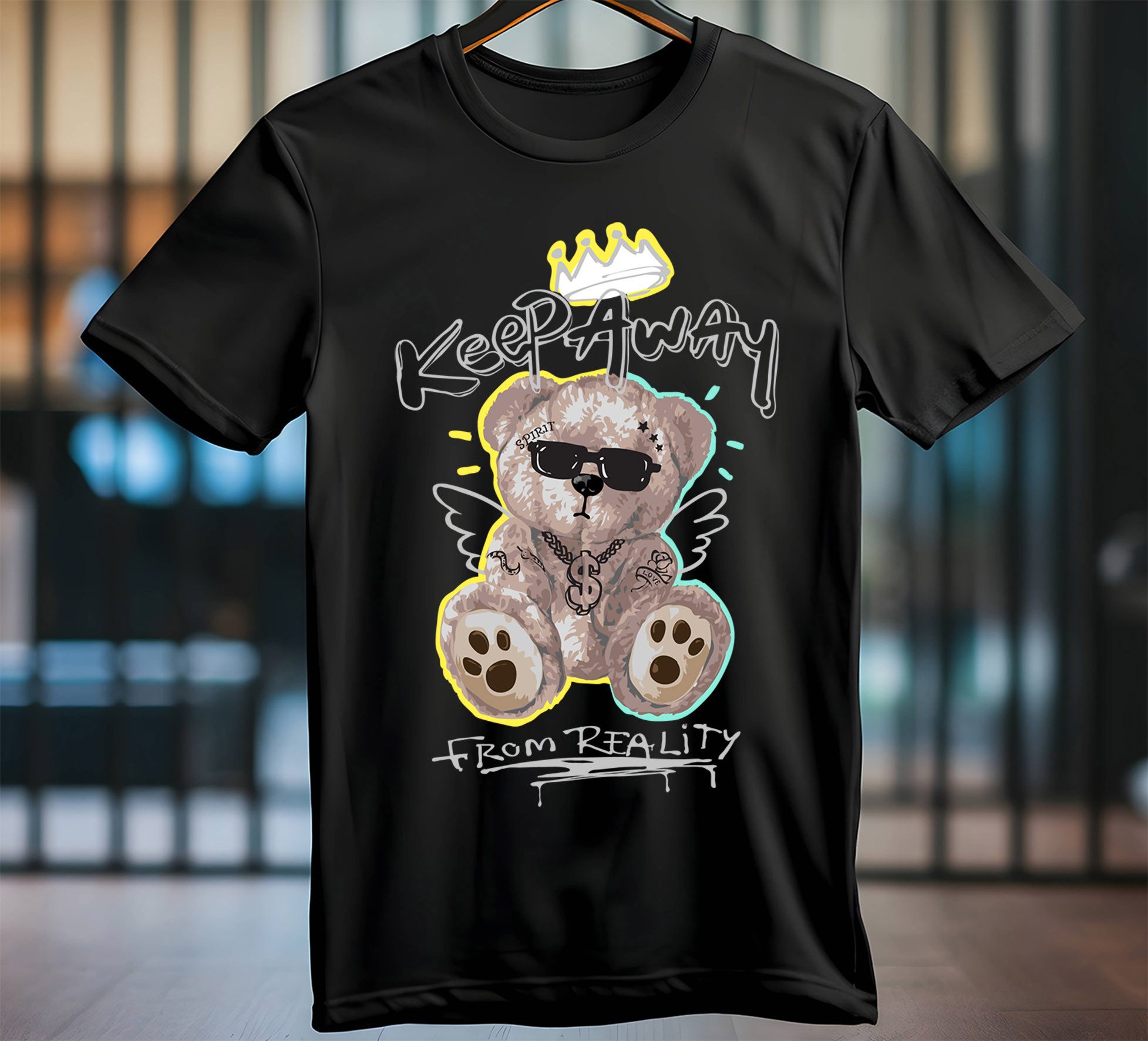 Banco Kurzarmshirt Herren Teddy Outdoor Streetwear Sommershirt Rundhals in verschiedenen Motiven erhältlich