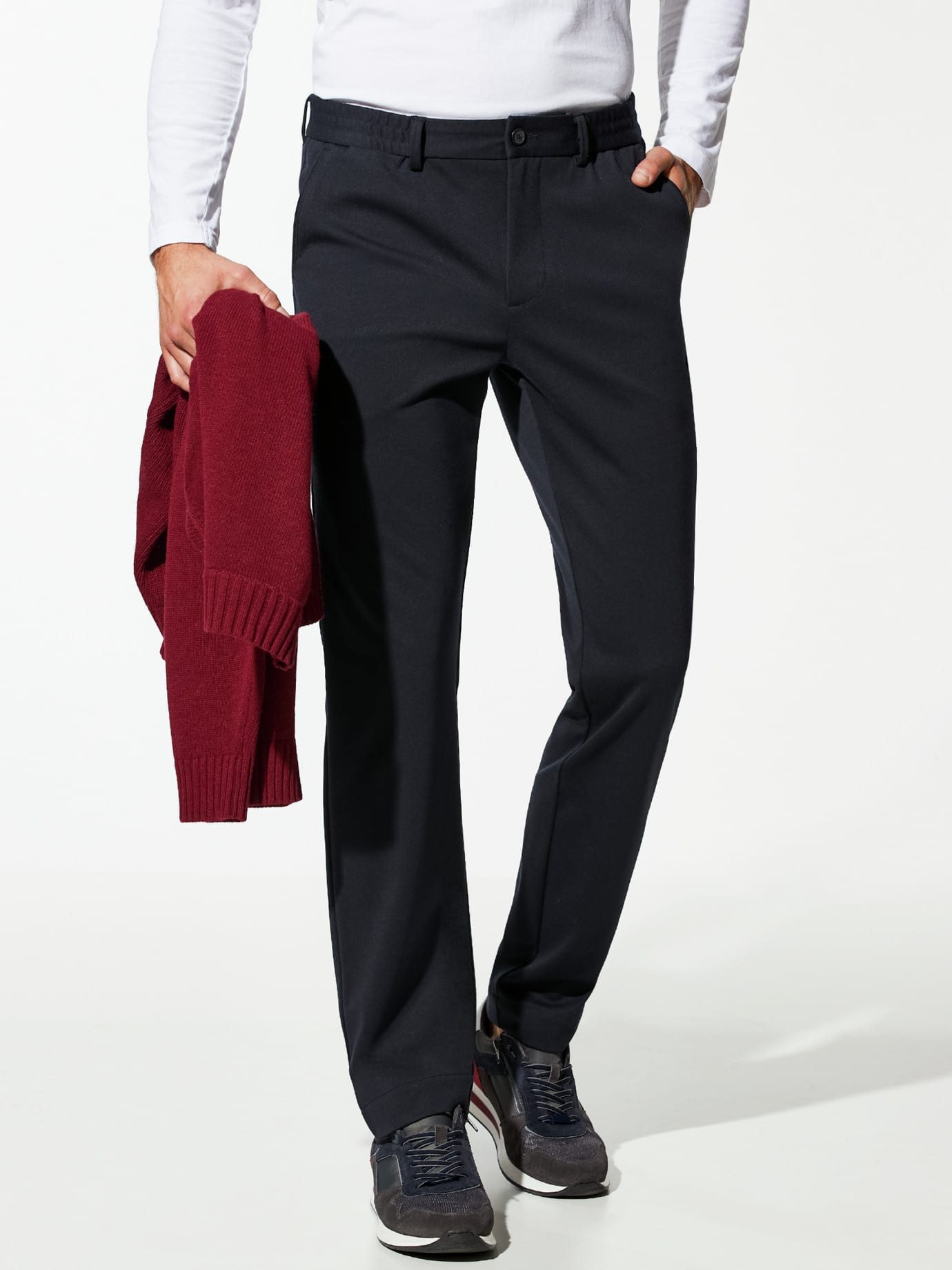 Walbusch Anzughose Herren Travelhose Modern Fit bügelfrei Chinohose, 360°-Stretch, Relaxbund 10cm, schnelltrocknend, knitterfrei