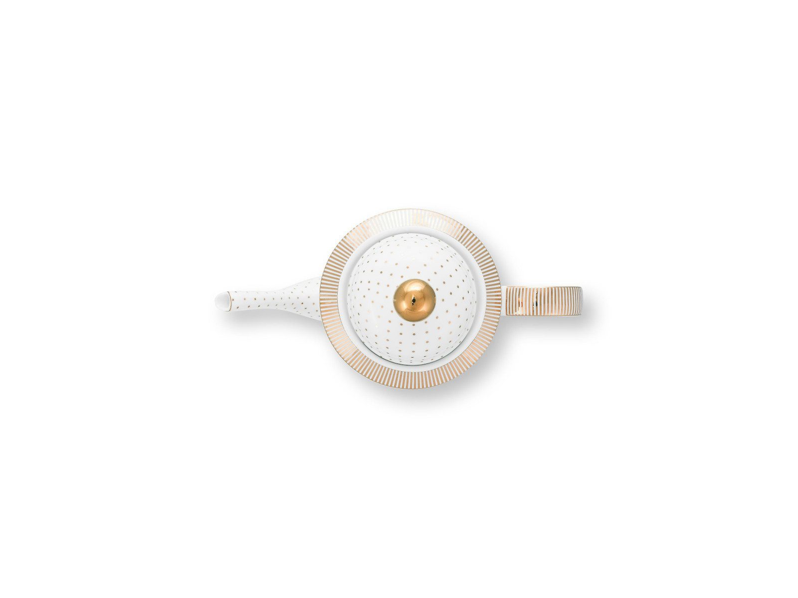 PiP Studio Teekanne Dot Delight Teekanne weiß-gold 1,25l