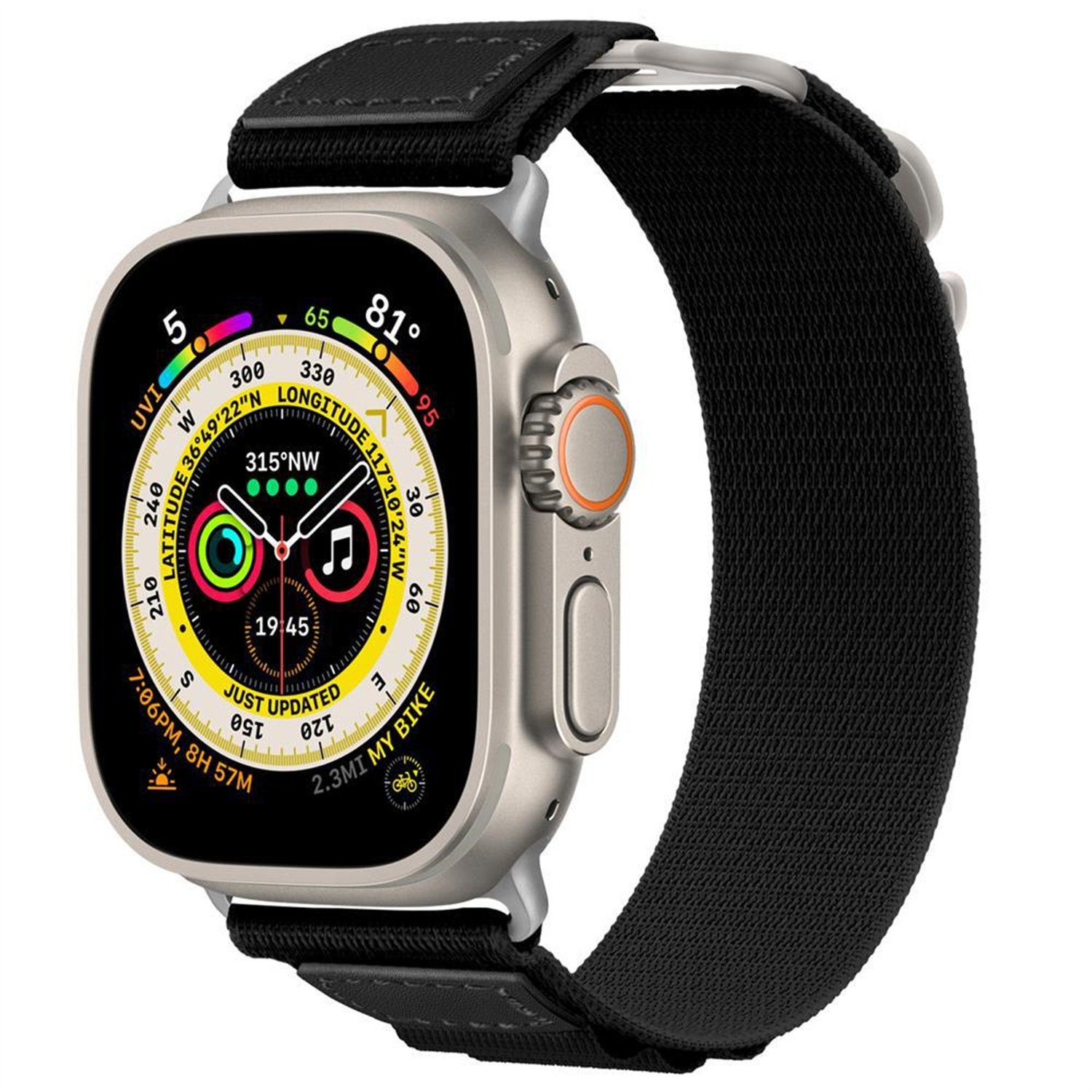XDOVET Armband Armband Kompatibel mit Apple Watch Armband 38mm~49mm schwarz