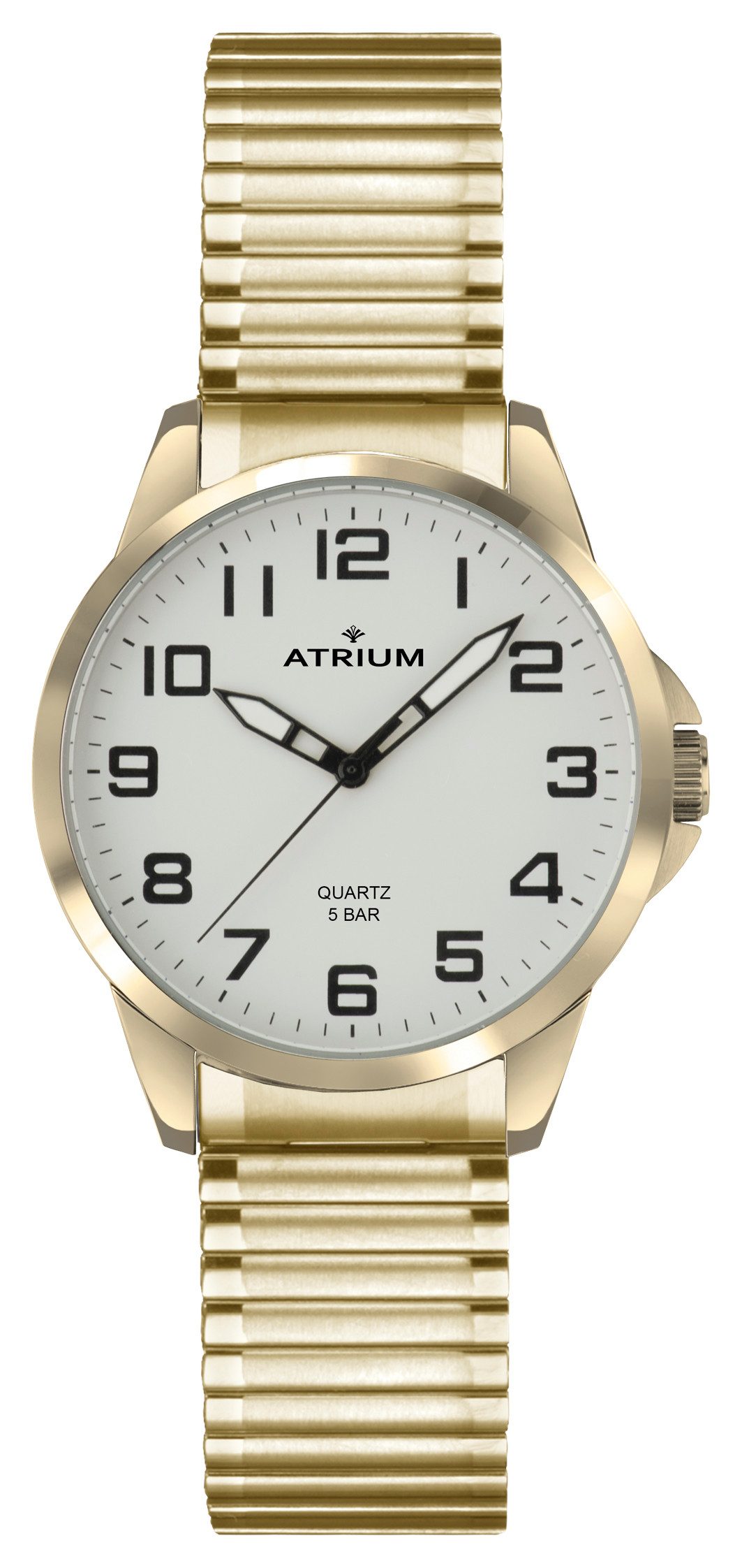 Atrium Quarzuhr A49-60 Damen Armbanduhr Zugband Stahl, analog klassisch schlicht modern deutlich Geschenk Ø 27 mm