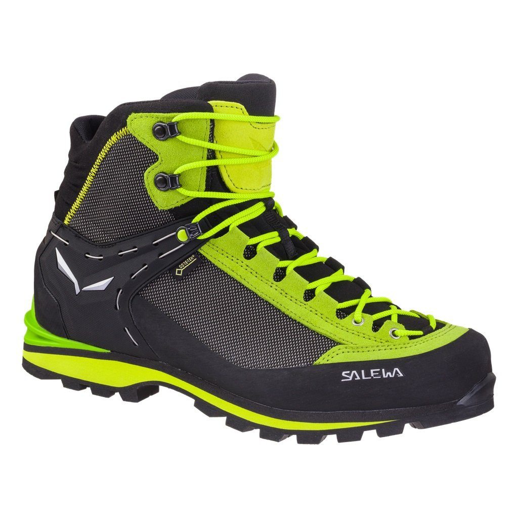 Salewa Crow GTX (Berg-Trekking, Veloursleder, wasserdicht) schwarz/lime Wan günstig online kaufen