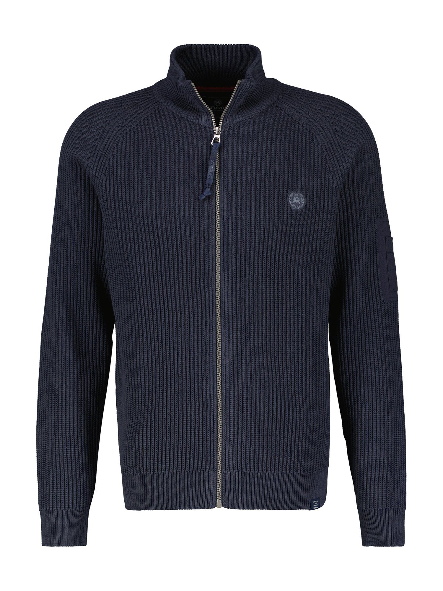 LERROS Strickjacke LERROS Strickjacke im Fishermanstyle CLASSIC NAVY