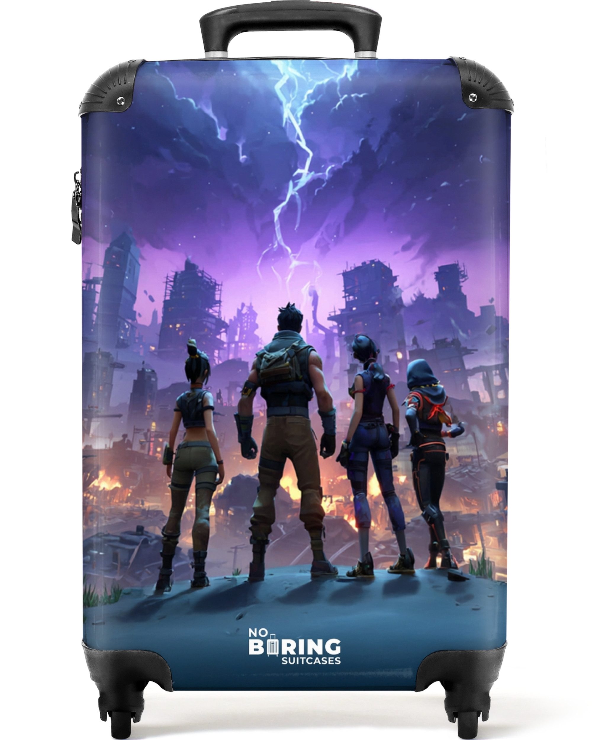 Kinderkoffer Eine Gruppe von Kriegern blickt auf einen Sturm 55x35x20cm