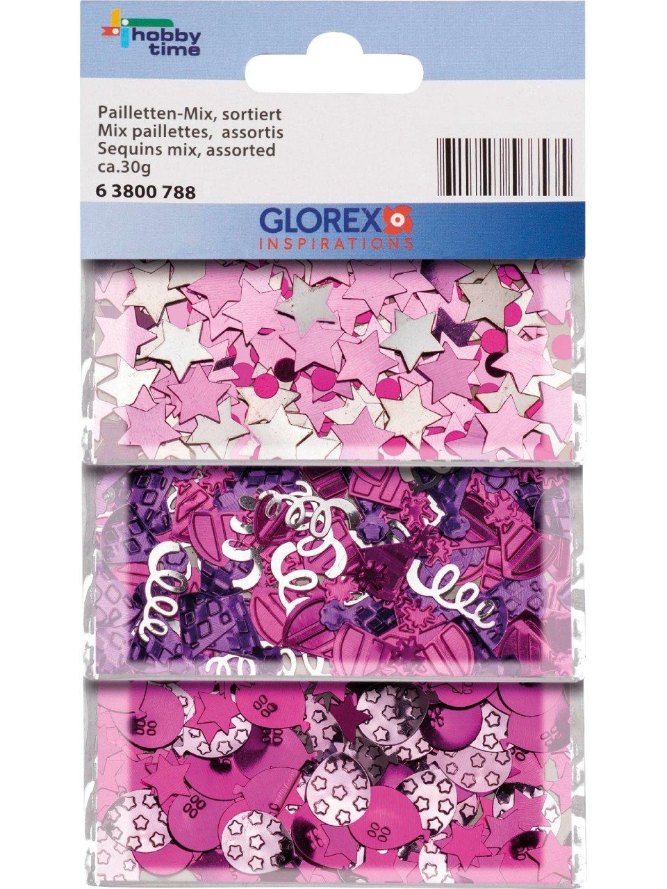 Glorex Pailletten Glorex Pailletten-Mix 30 g pink lila