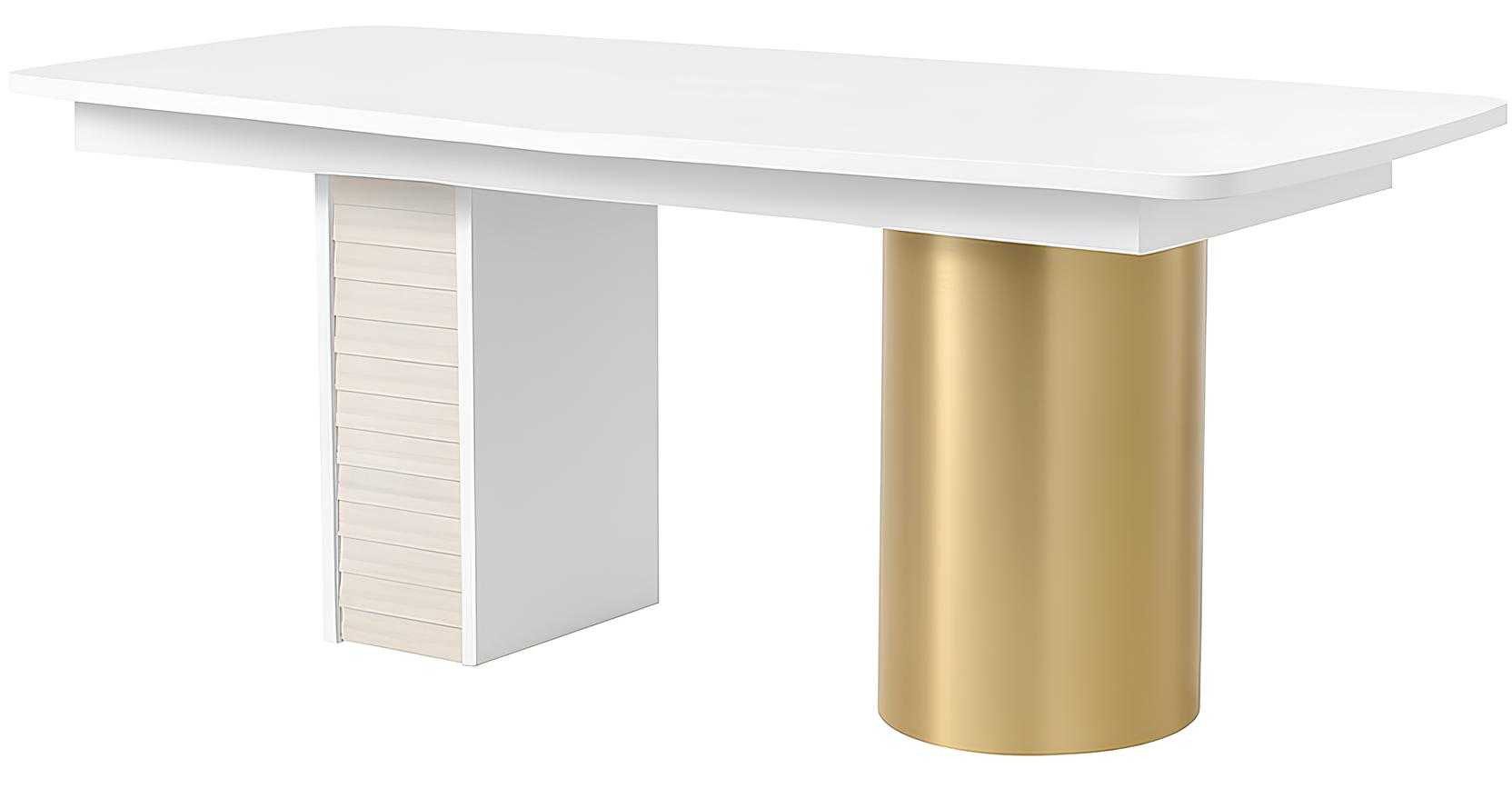 JVmoebel Esstisch Esstisch mit goldenen Akzenten und modernem Design (1-St), Made in Europa