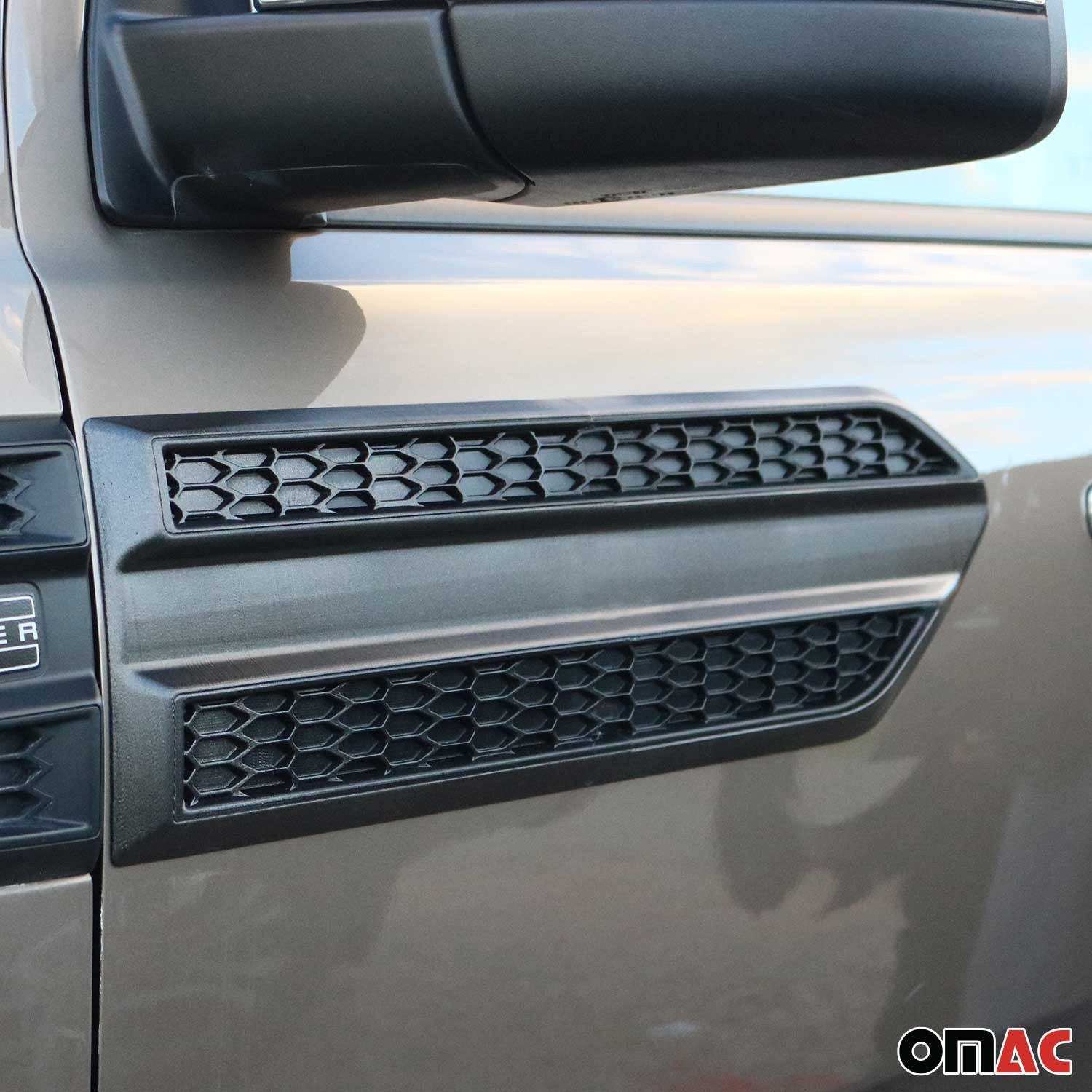 OMAC Zierleisten-Aufkleber Seitentürleiste für Ford Ranger T6 Wildtrak FL 2015-2022 ABS 2x, (2tlg), Langlebig,Einfache Reinigung,Einfache Installation,Rostbeständig