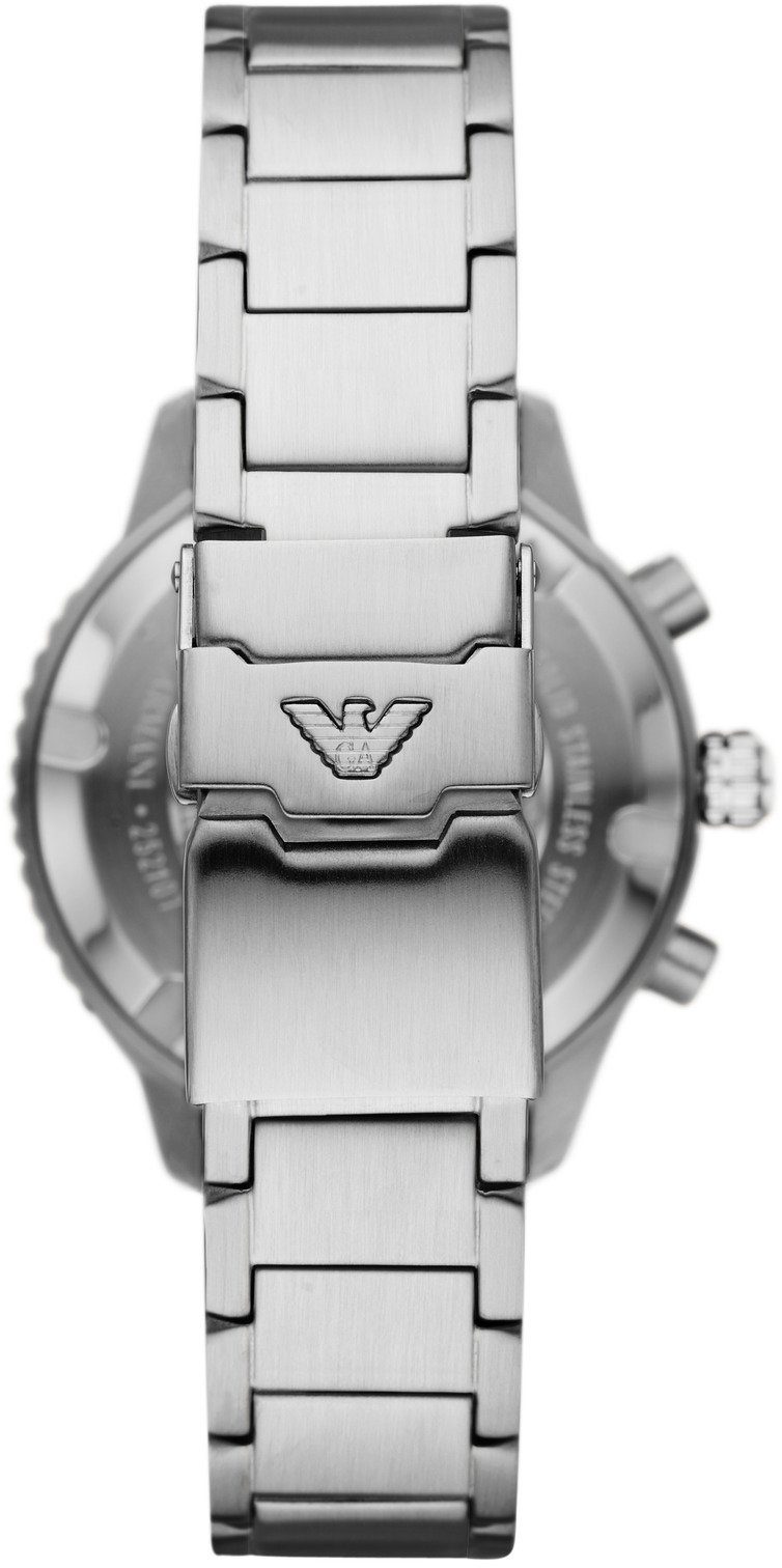 Emporio Armani Chronograph AR11360, Quarzuhr, Armbanduhr, Herrenuhr, Edelstahlarmband, bis 10 bar wasserd.