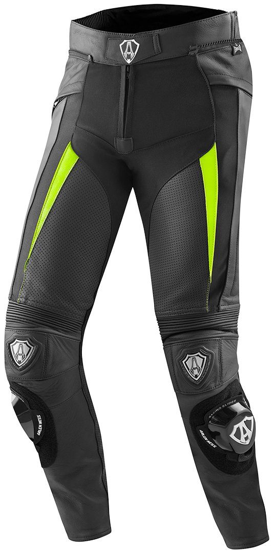 Arlen Ness Motorradhose Lederhose Motorrad Black/Yellow Sugello