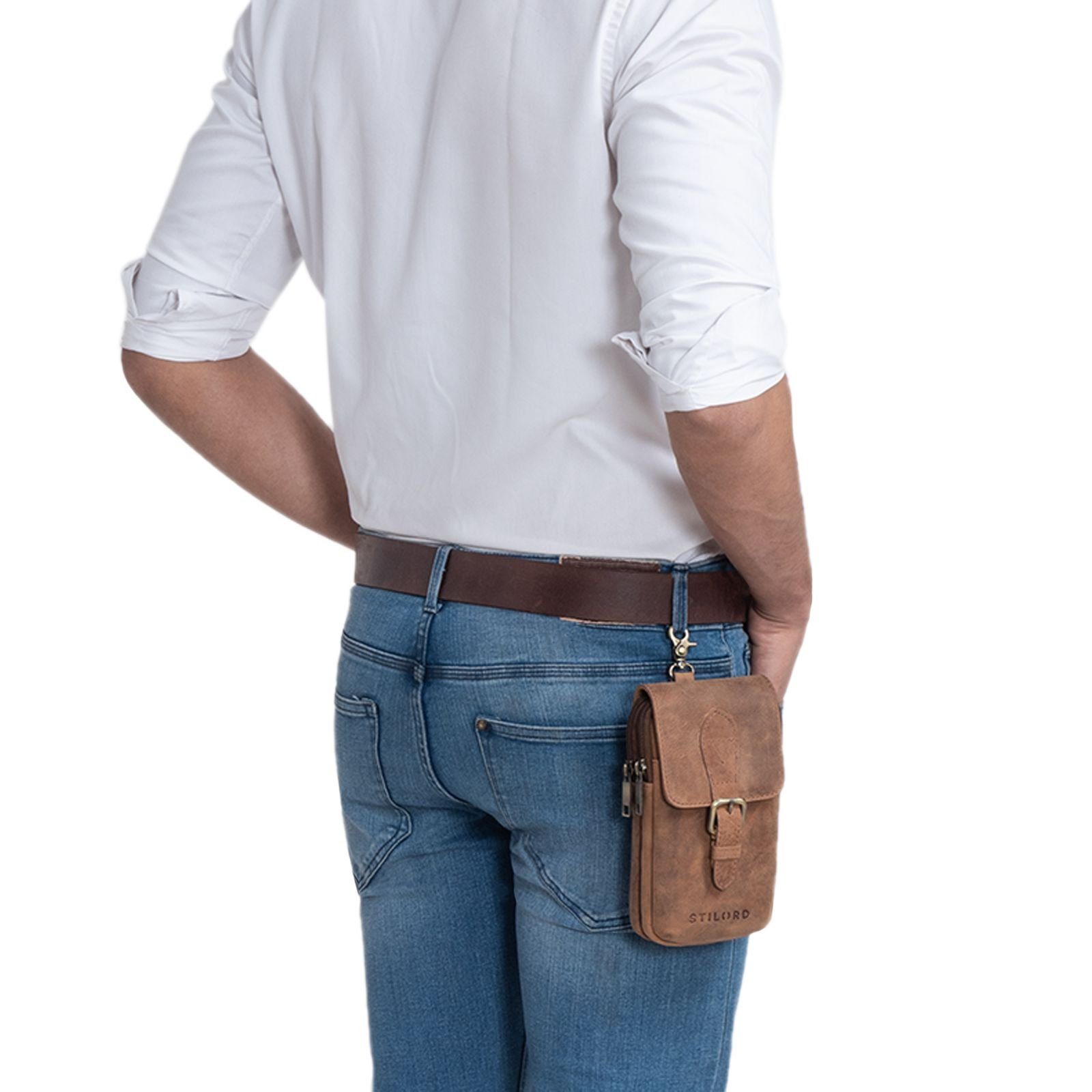 STILORD Bauchtasche "Harper" Handy Gürteltasche Leder