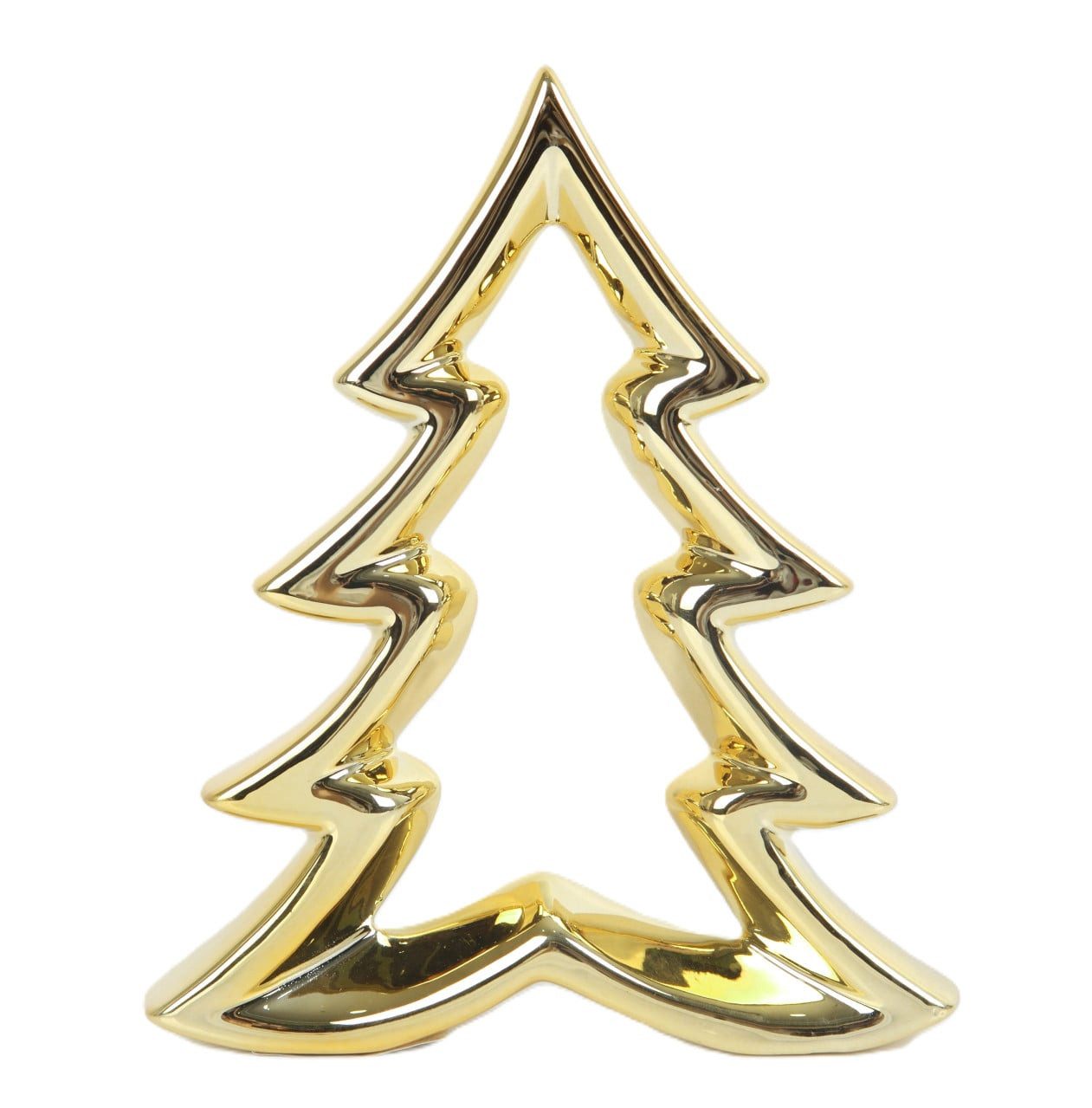 Trend Line Dekofigur TrendLine Dekobaum Keramik 16 x 3 x 19,5 cm gold