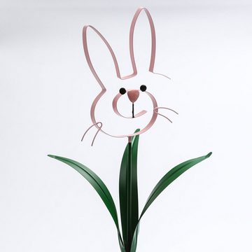 MARELIDA Gartenstecker Hase BUNNY Osterhase Beetstecker Gartendeko H: 61,5cm rosa