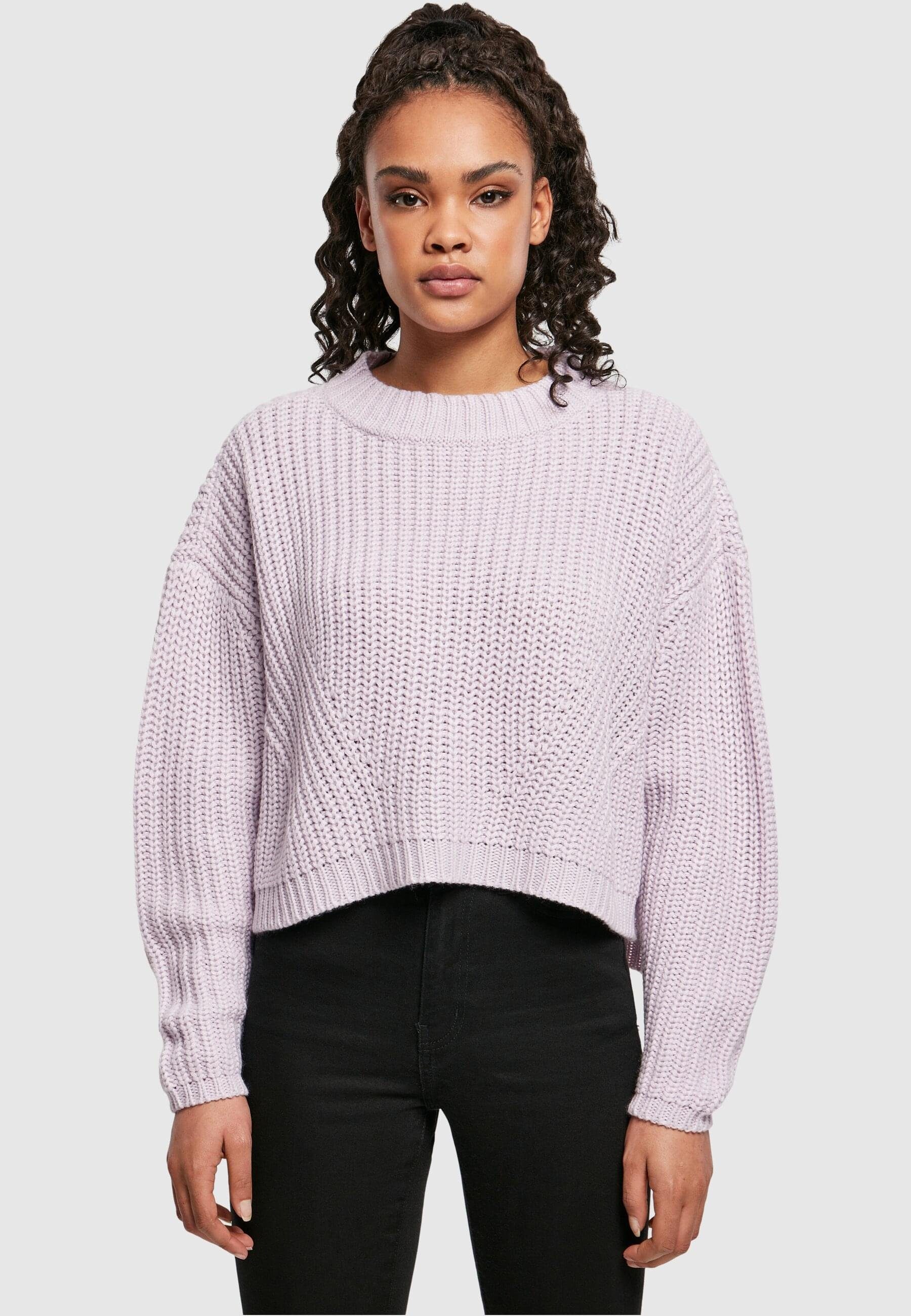 URBAN CLASSICS Kapuzenpullover Damen softlilac (1-tlg) Wide Sweater Ladies Oversize