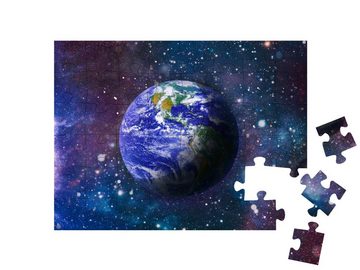 puzzleYOU Puzzle Sonnenaufgang über dem Planeten Erde, 48 Puzzleteile, puzzleYOU-Kollektionen Weltraum, Universum