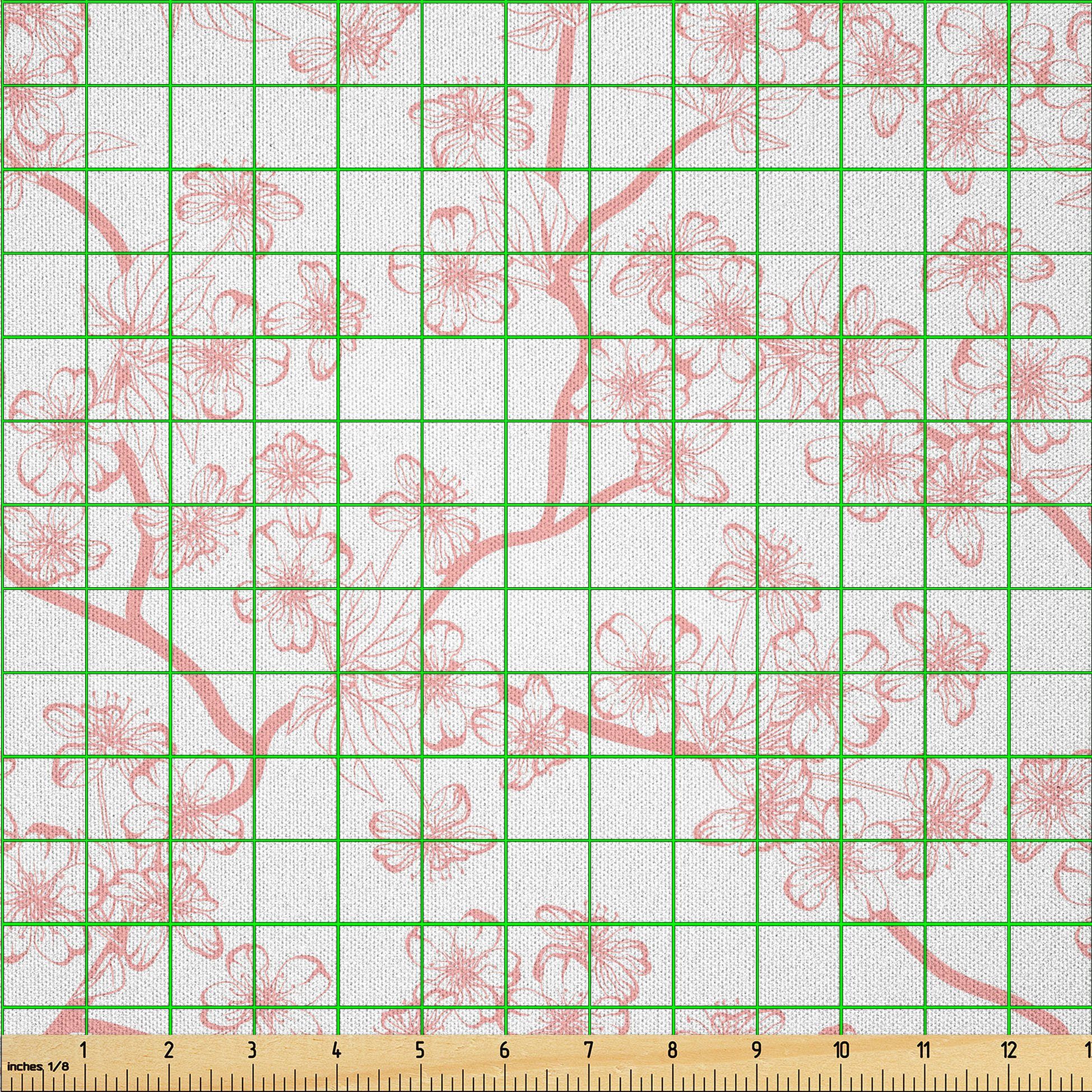 Thumbnail - Abakuhaus Stoff DIY Bastler Stoff für Dekorationszwecke, Kirschblüte Retro Sakura Art