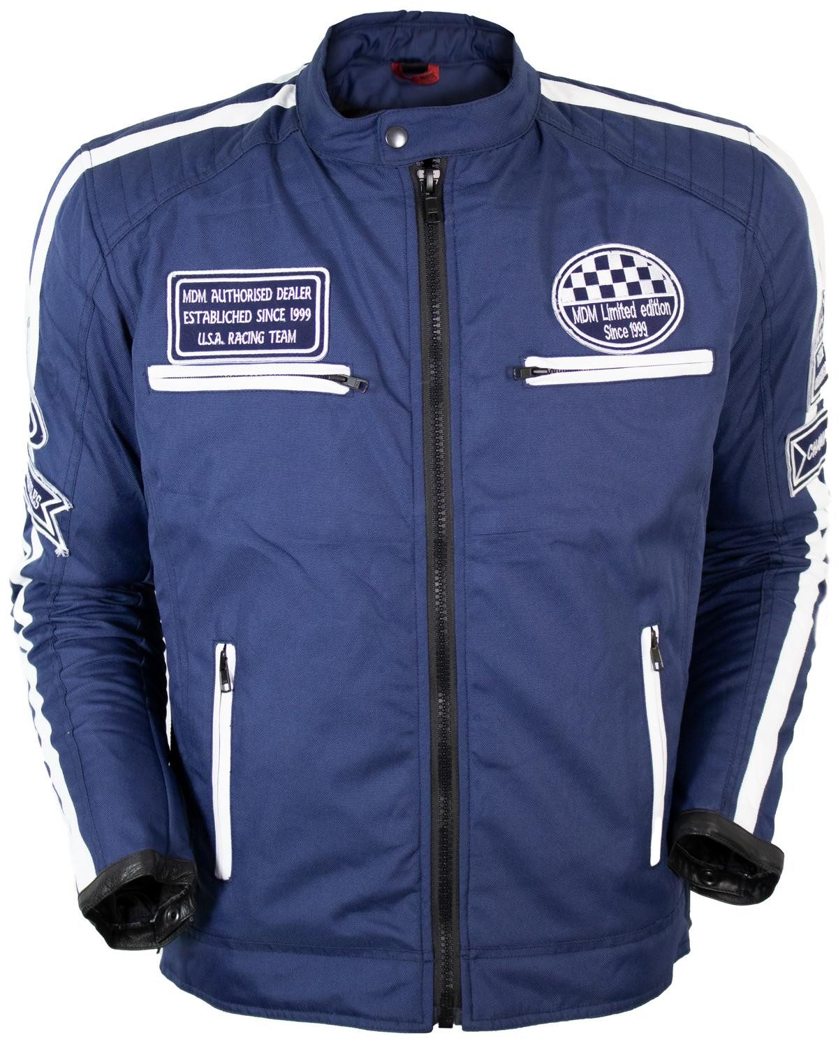 MDM Motorradjacke Herren Motorradjacke Textil Highway Stil mit Protektoren Highway Stil, 5 Protektoren, winddicht, wasserabweisend